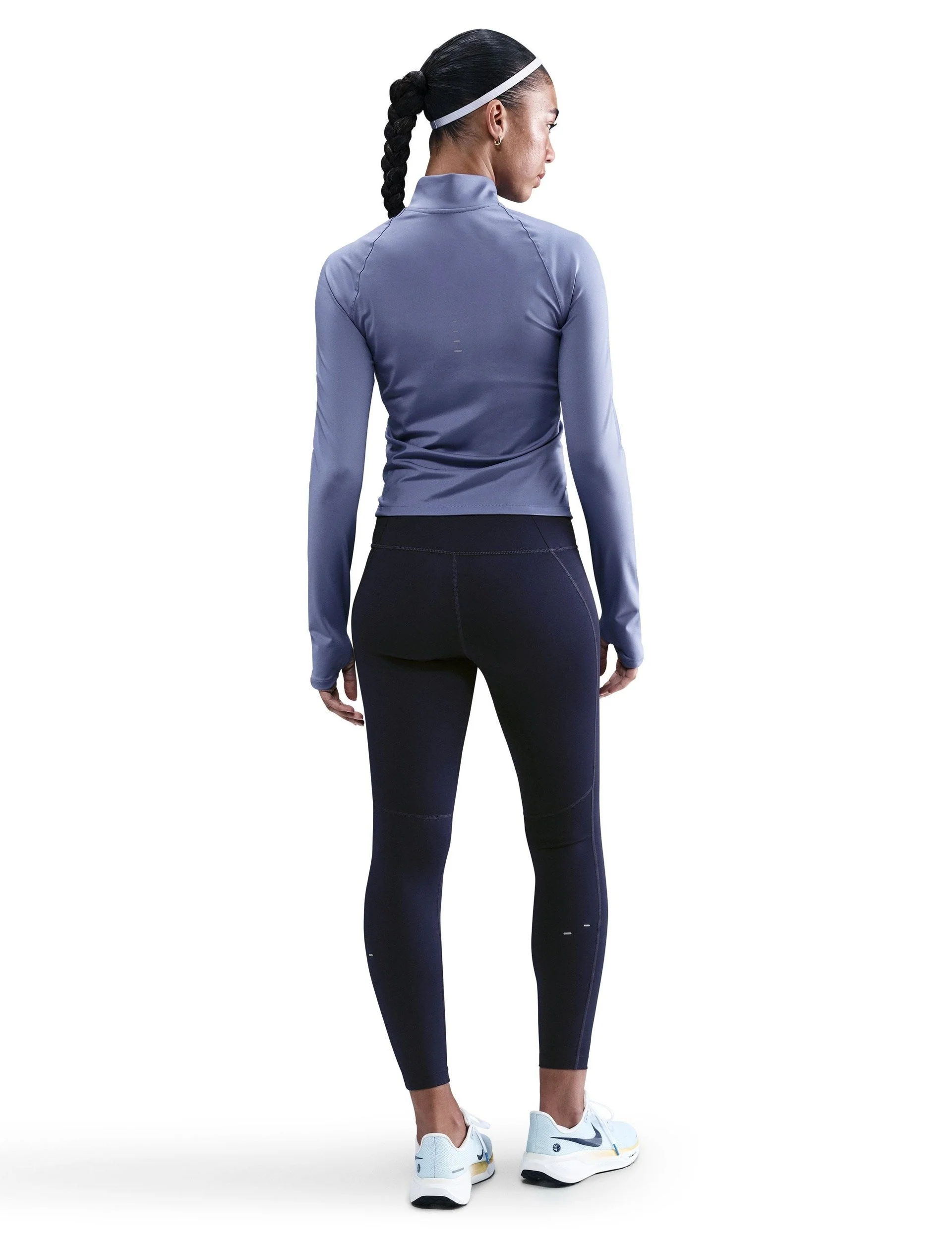 Swift Dri-FIT Full-Zip Running Mid Layer - World Indigo/Reflective Silver