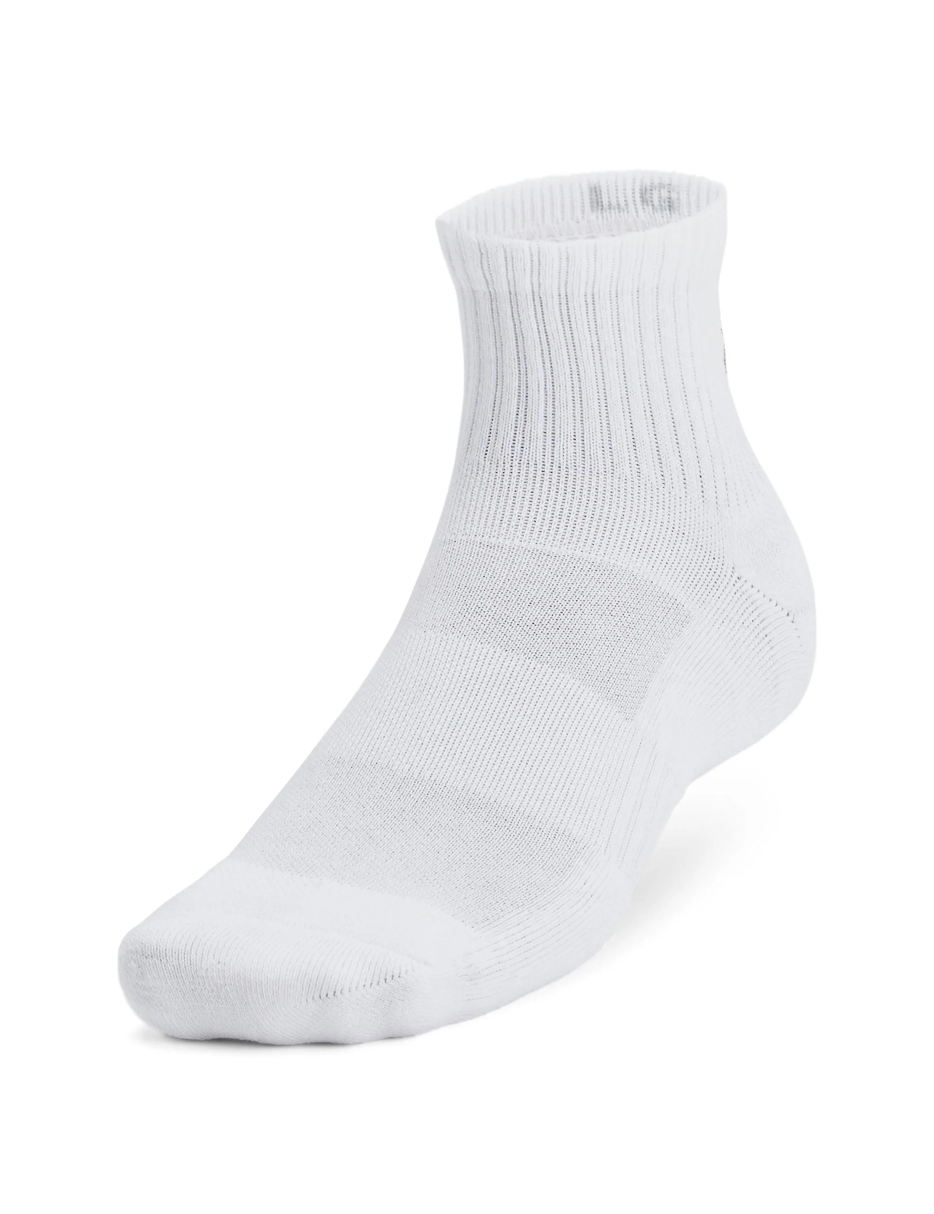 Training Cotton 3-Pack Quarter Socks - White