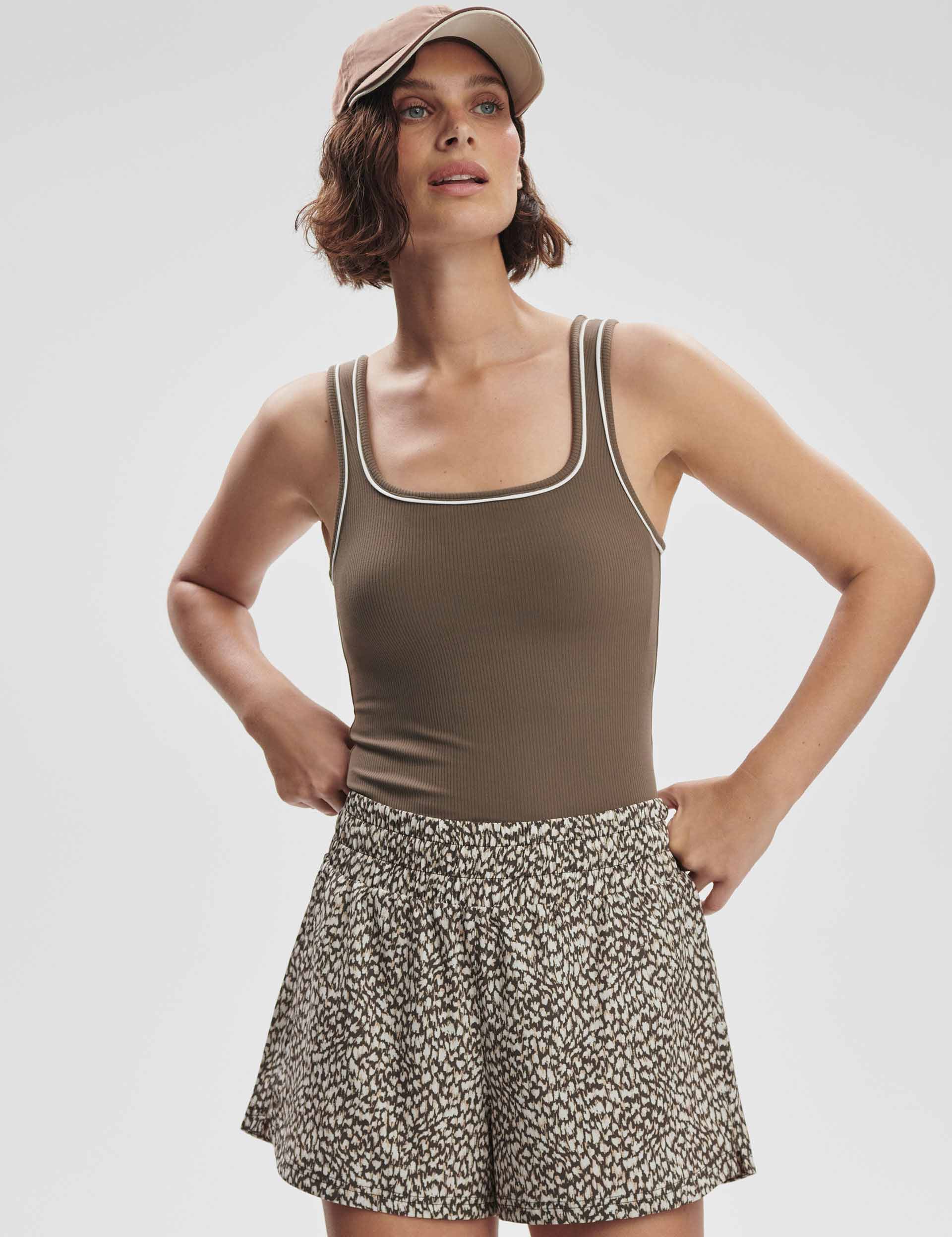 Barney Piped Tank - Chocolate Chip