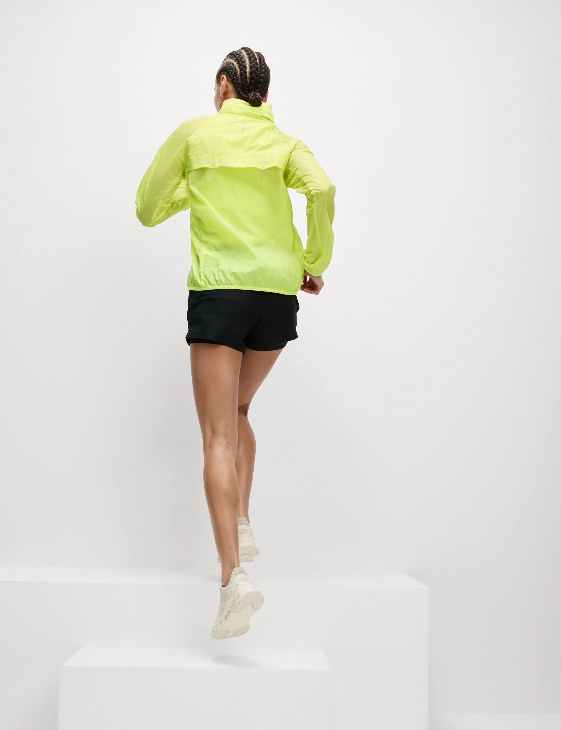 Stormwear Hooded Zip Up Running Jacket - Limeade