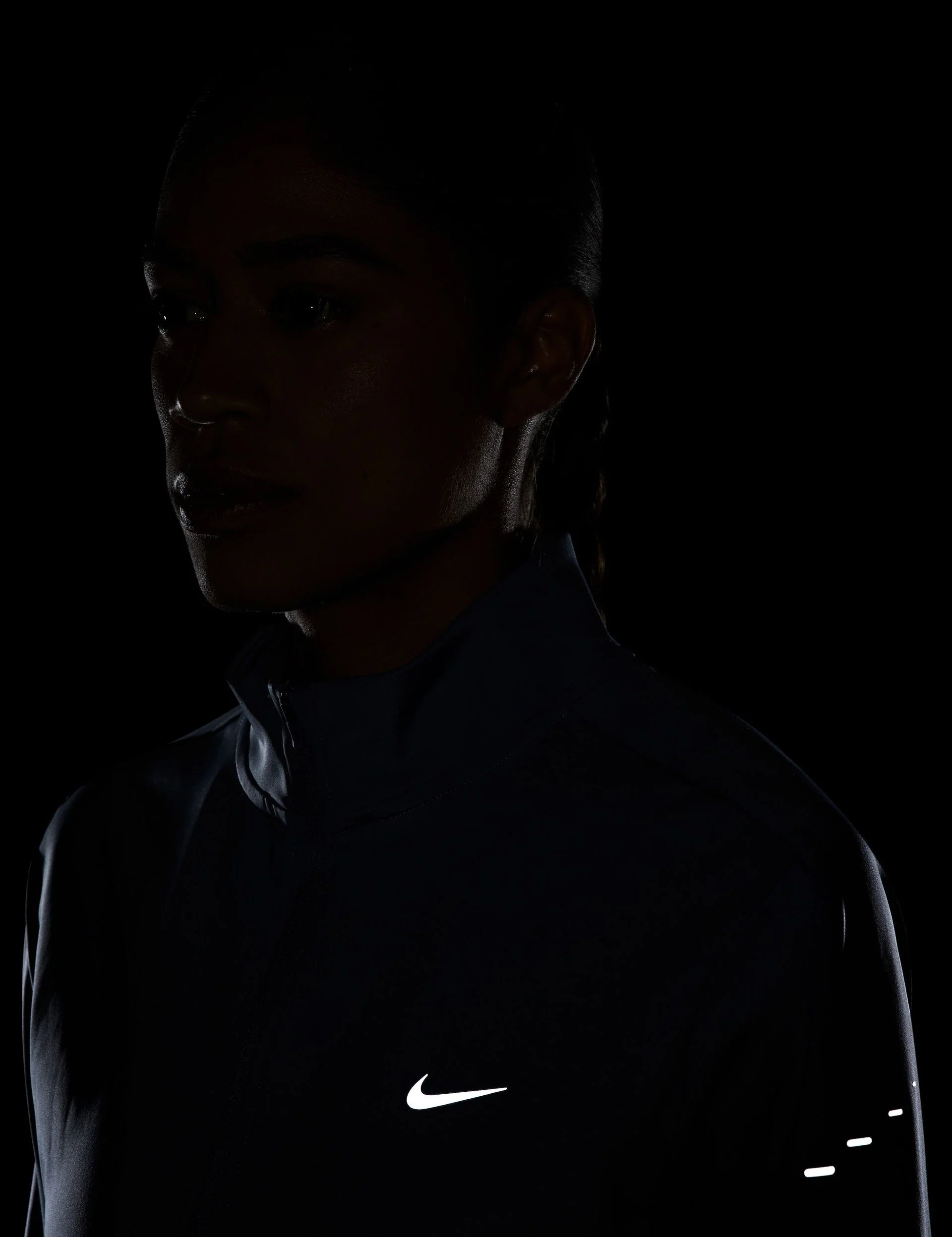 Swift Dri-FIT Full-Zip Running Mid Layer - World Indigo/Reflective Silver