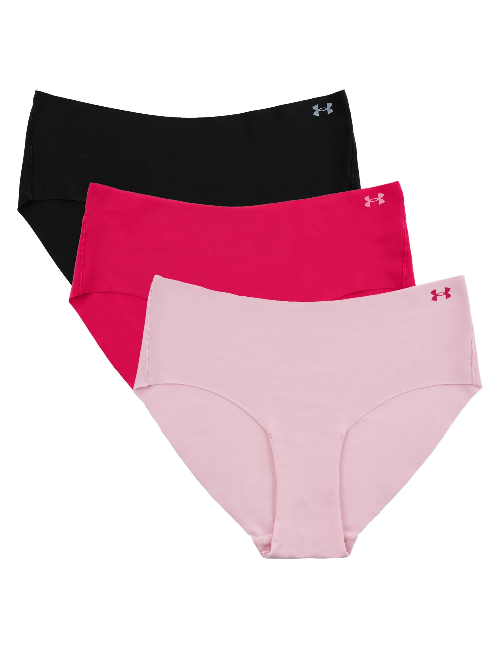 Pure Stretch 3-Pack No Show Hipster - Shaded Fuchsia