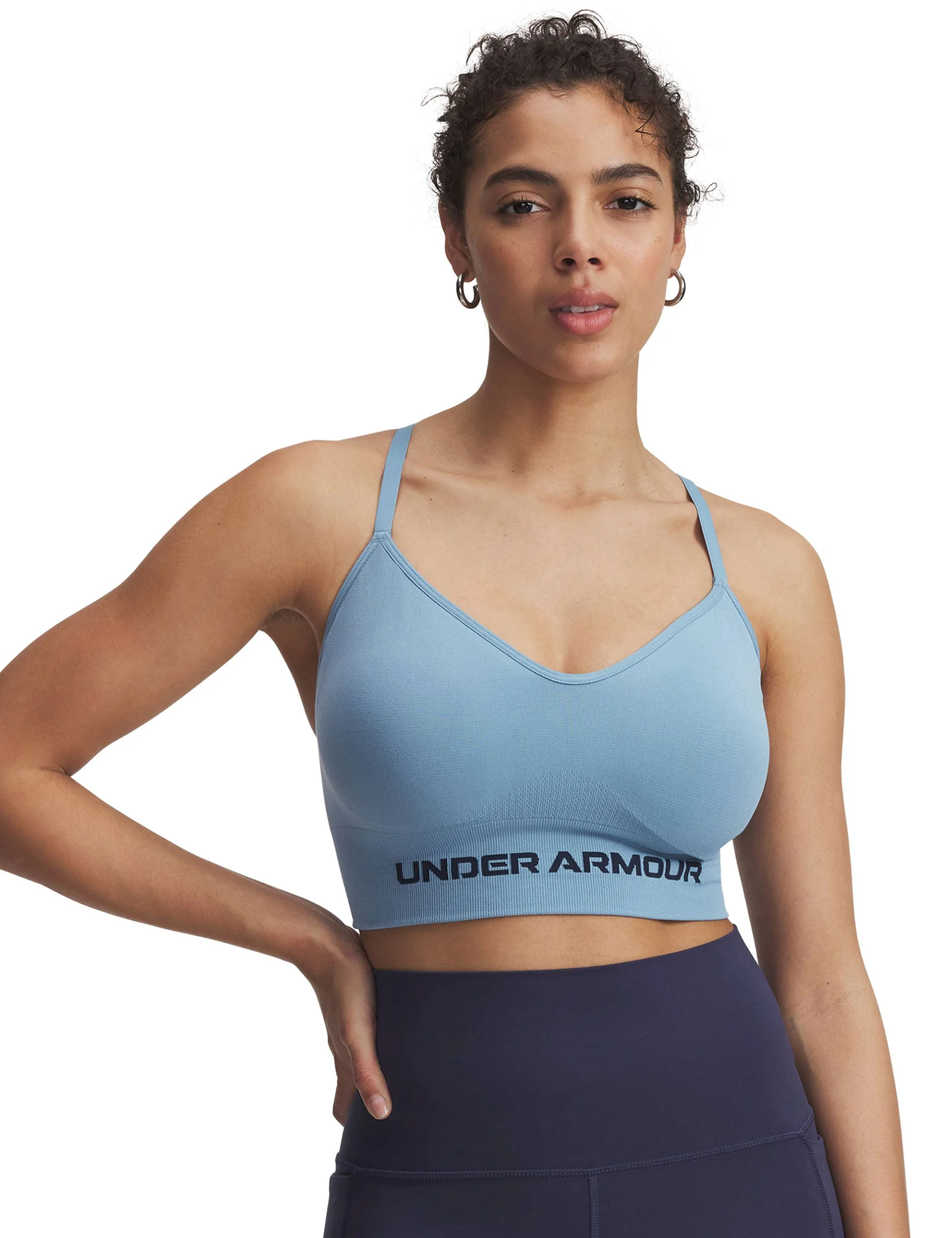 Vanish Seamless Low Sports Bra - Blue Smoke/Washed Navy
