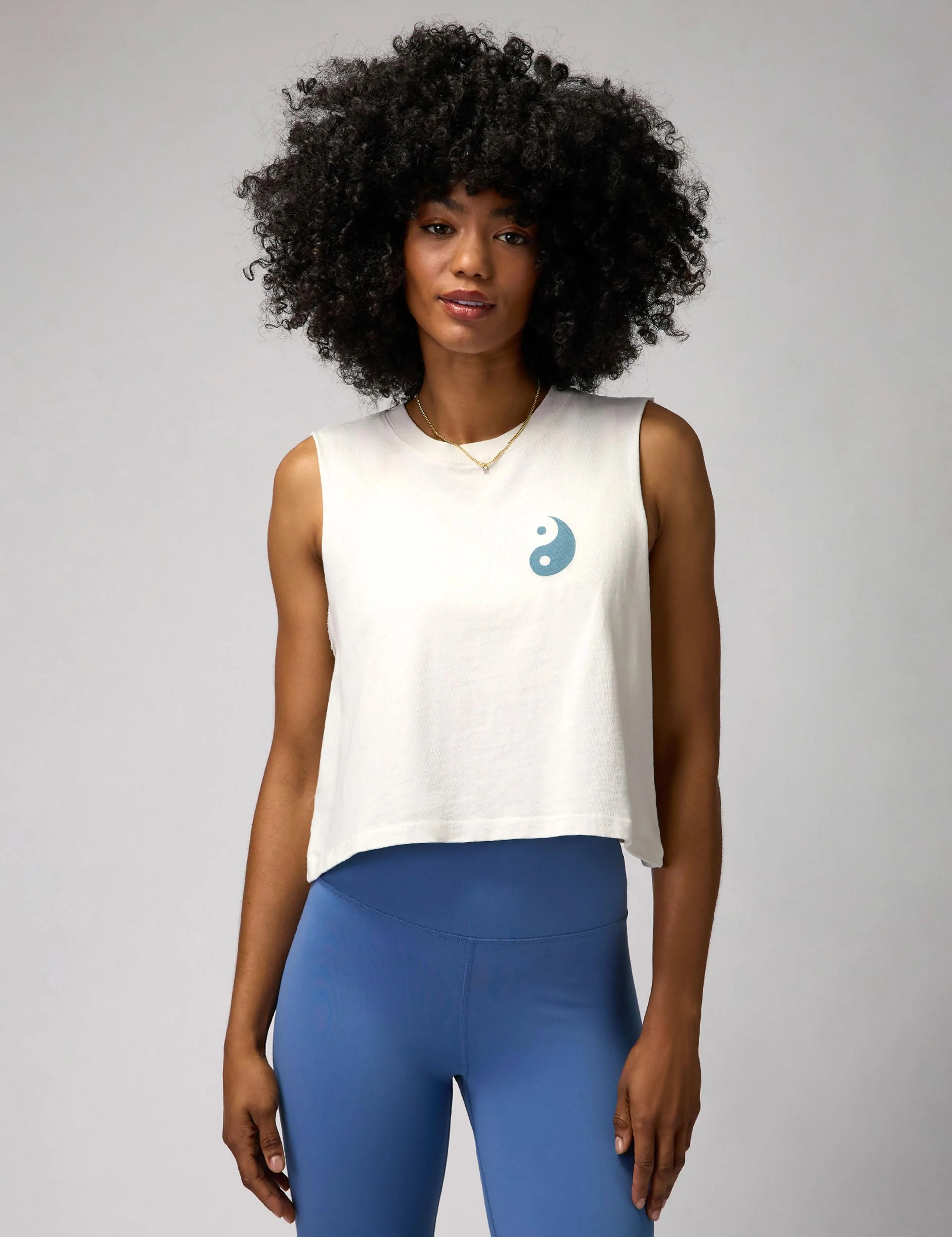 Yin Yang Callie Crop Tank - Birch