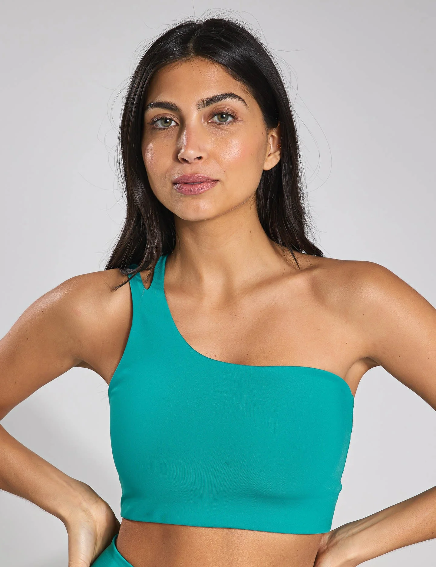 Uma One Shoulder Bra - Peacock