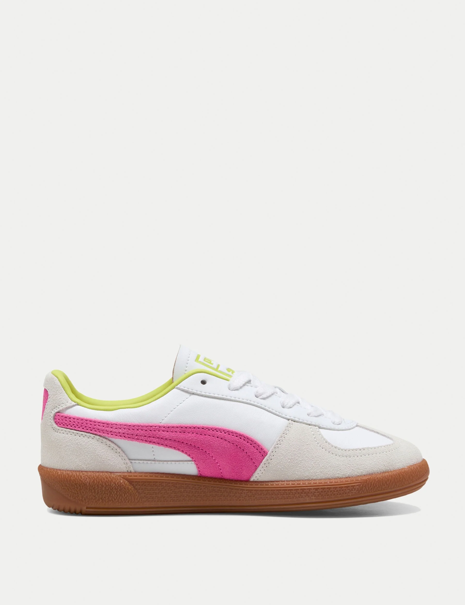 Palermo Leather Sneakers - White/Fluro Pink