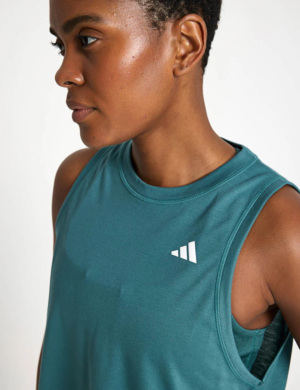 Train Essentials Boxy Workout Tank Top - Preloved Teal