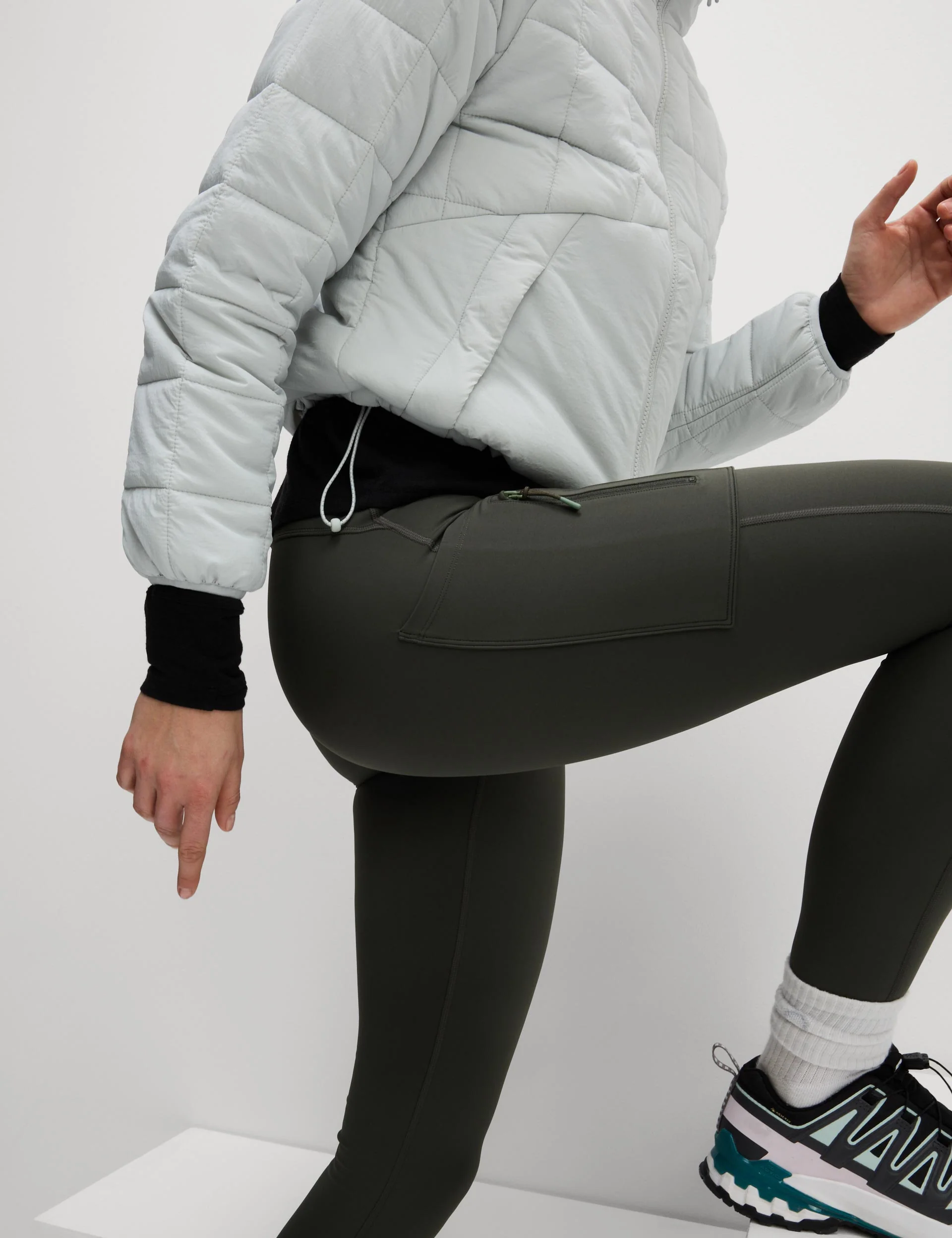 Go Discover Stormwear Walking Leggings - Dark Olive