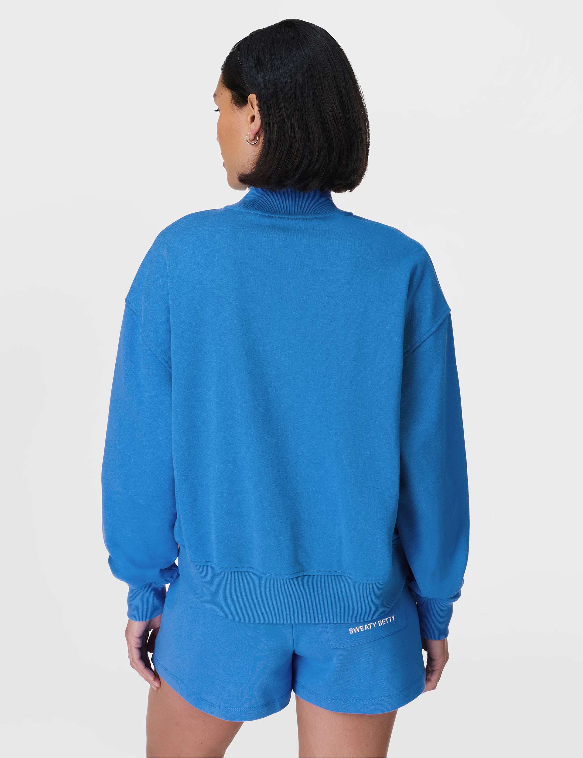 Revive Crop Half Zip - Tidal Blue