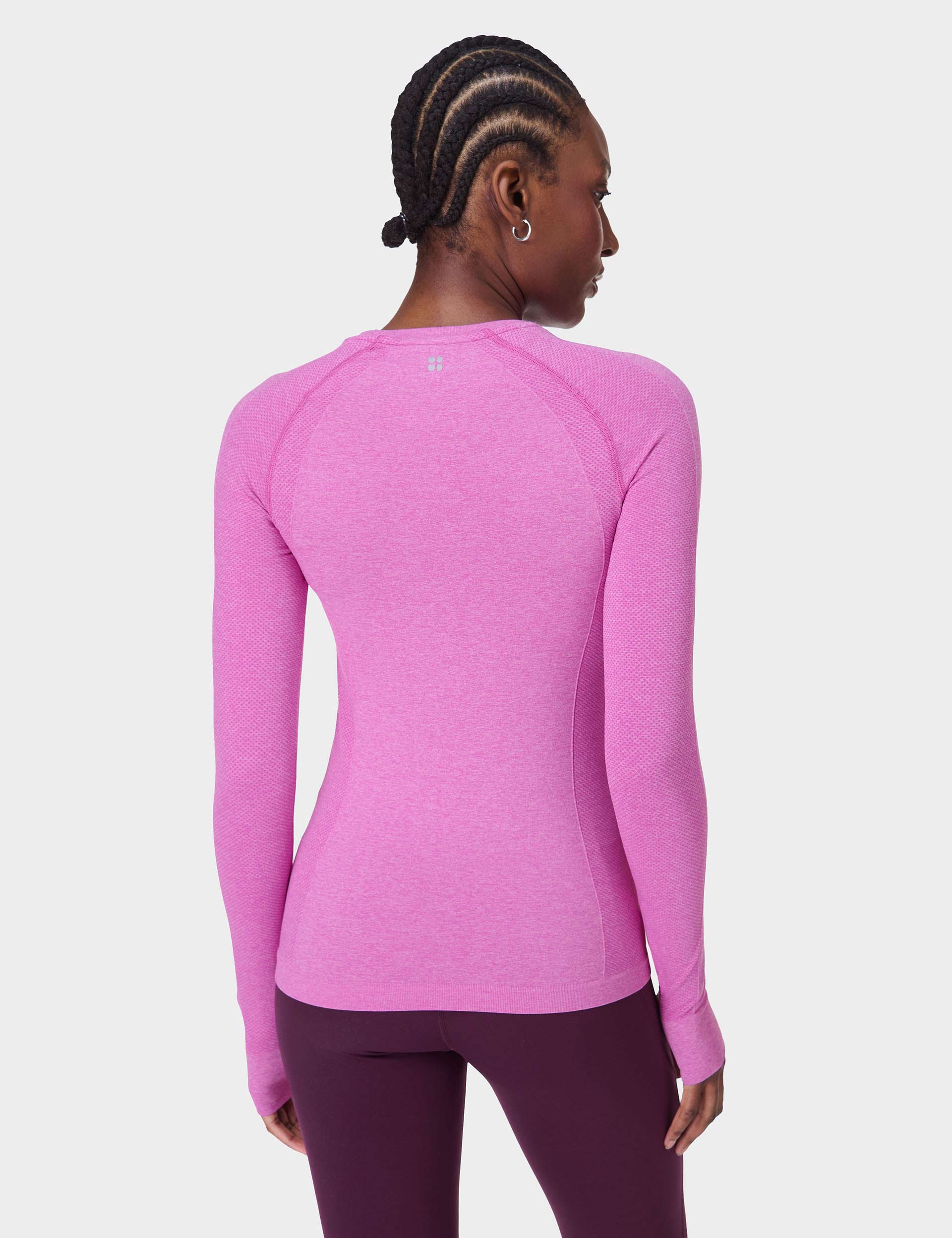 Athlete Seamless Gym Long Sleeve Top - Allium Pink/Nerine Pink Marl