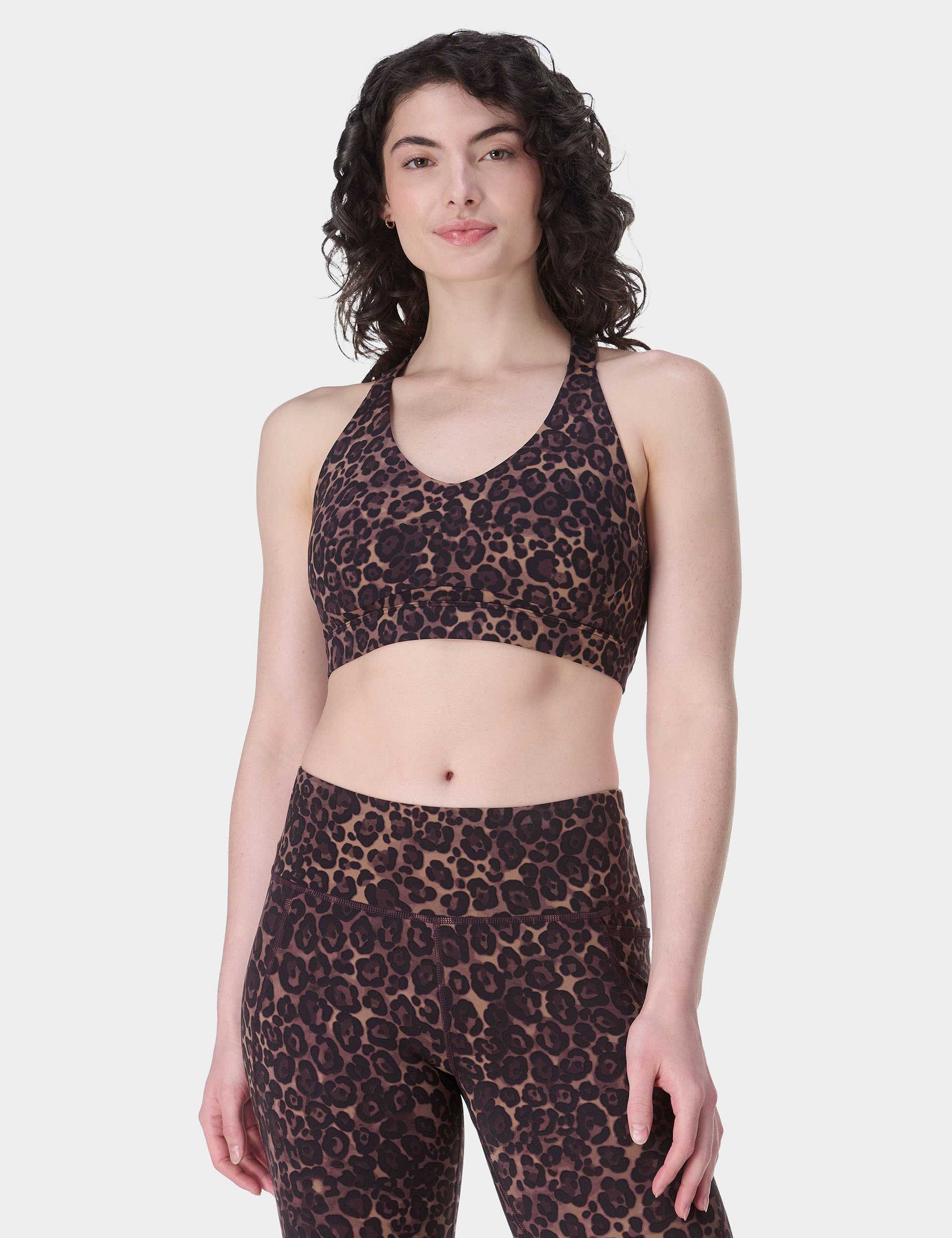 Power Pulse Bra - Brown Wild Leopard Print
