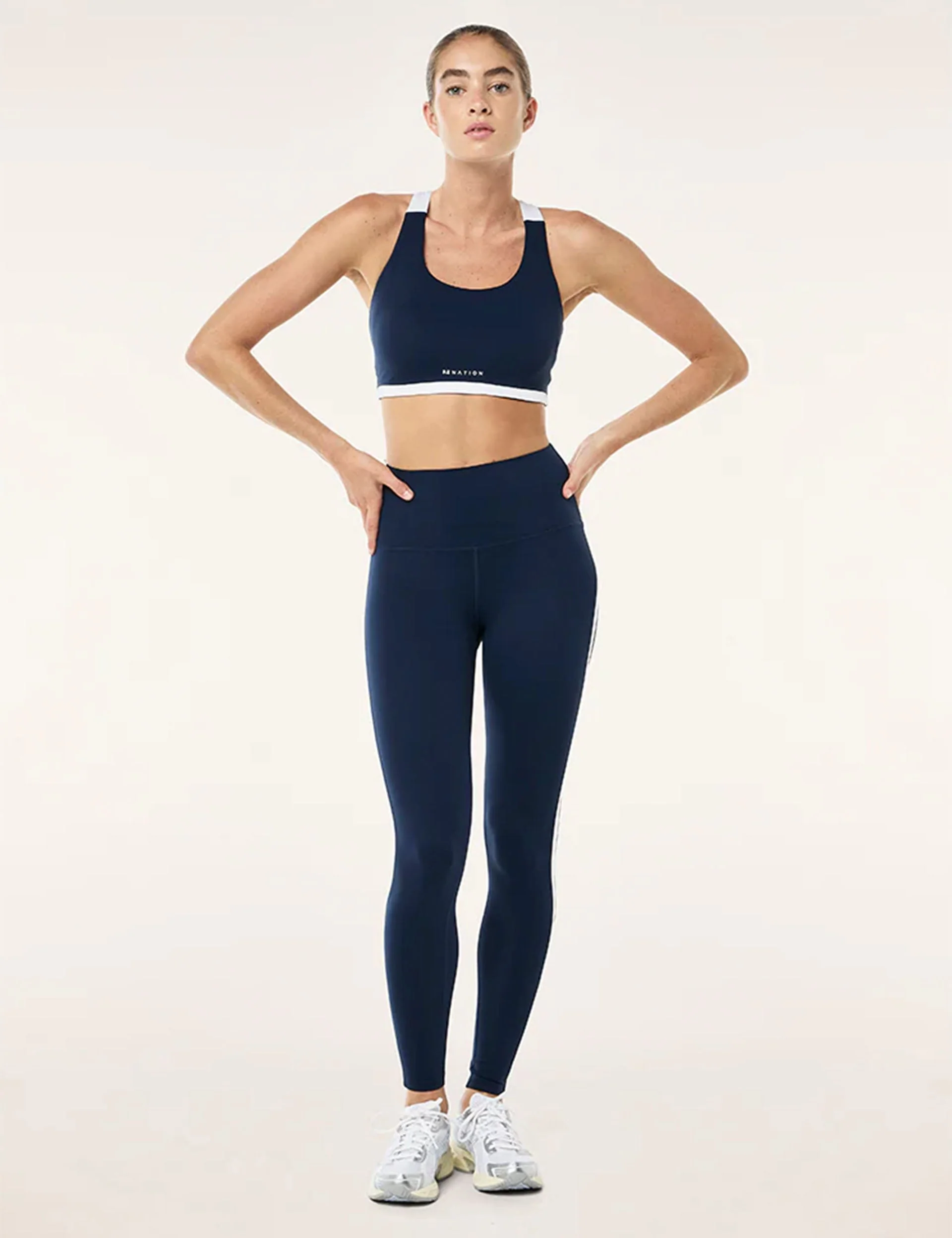 Highgate Sports Bra - Dark Navy/Optic White