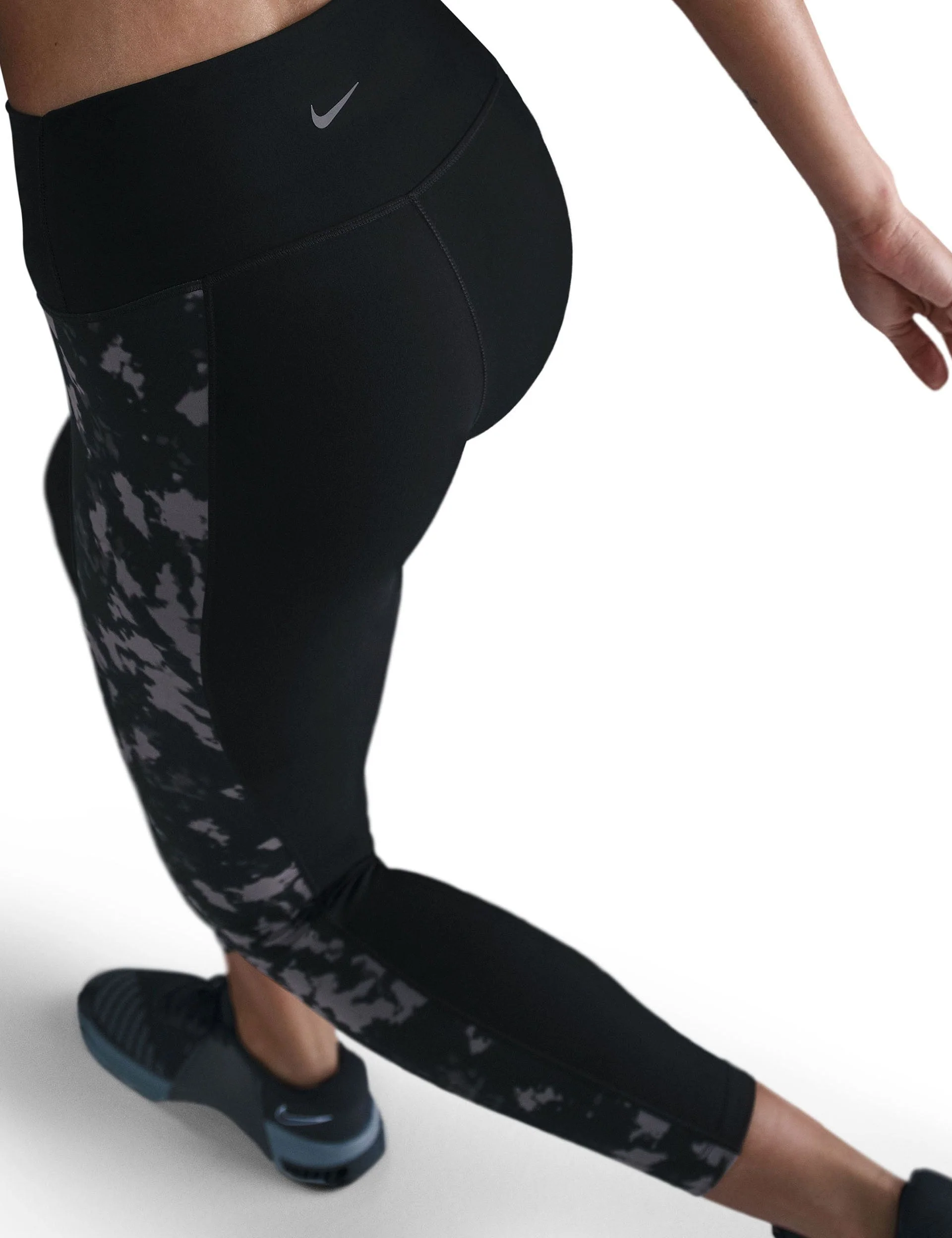 W Nk One Df Hr 7/8 Tight AopBLACK/BLACK/BLACK