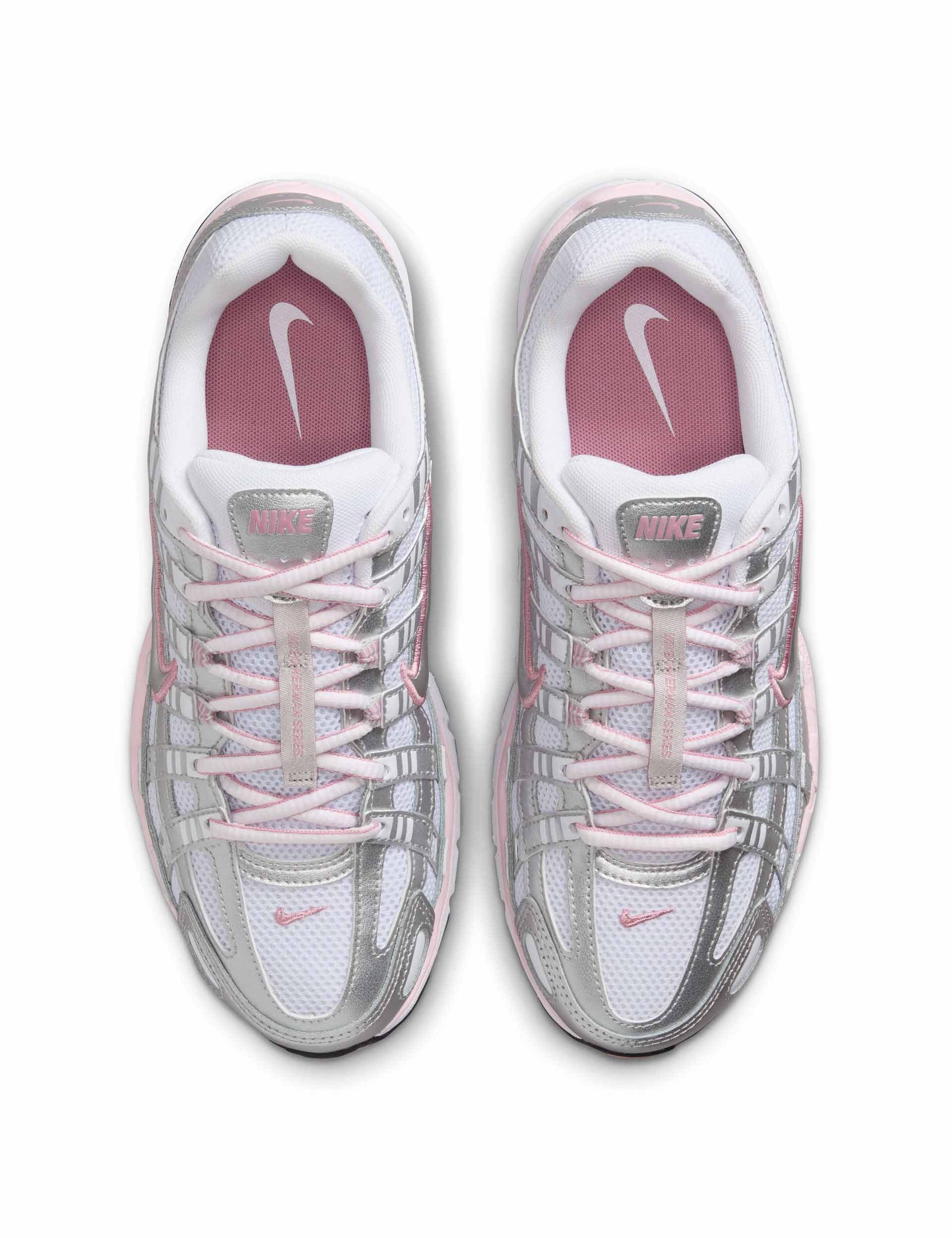 P-6000 Shoes - White/Metallic Silver/Elemental Pink