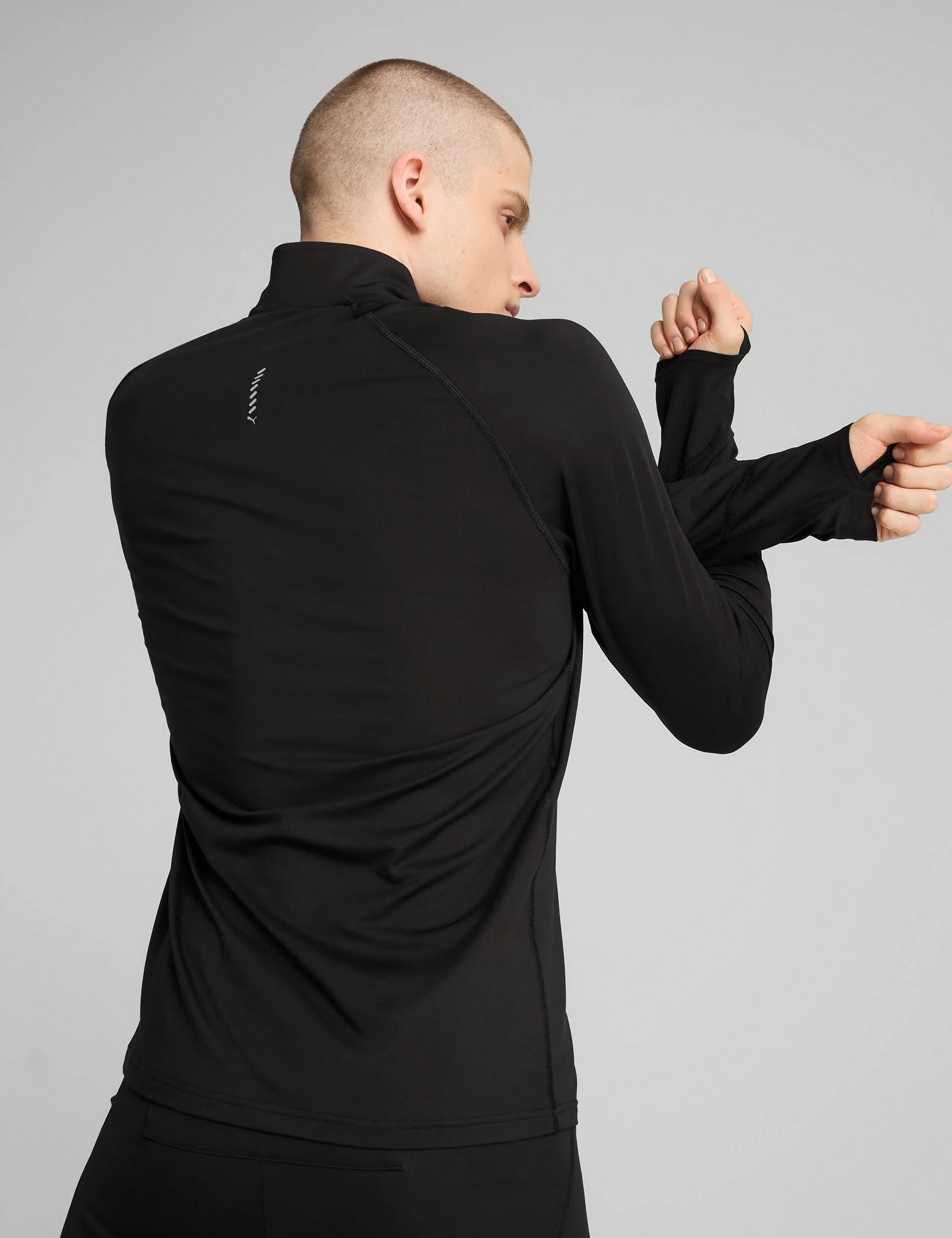 Run Velocity Cloudspun 1/4 Zip - Black