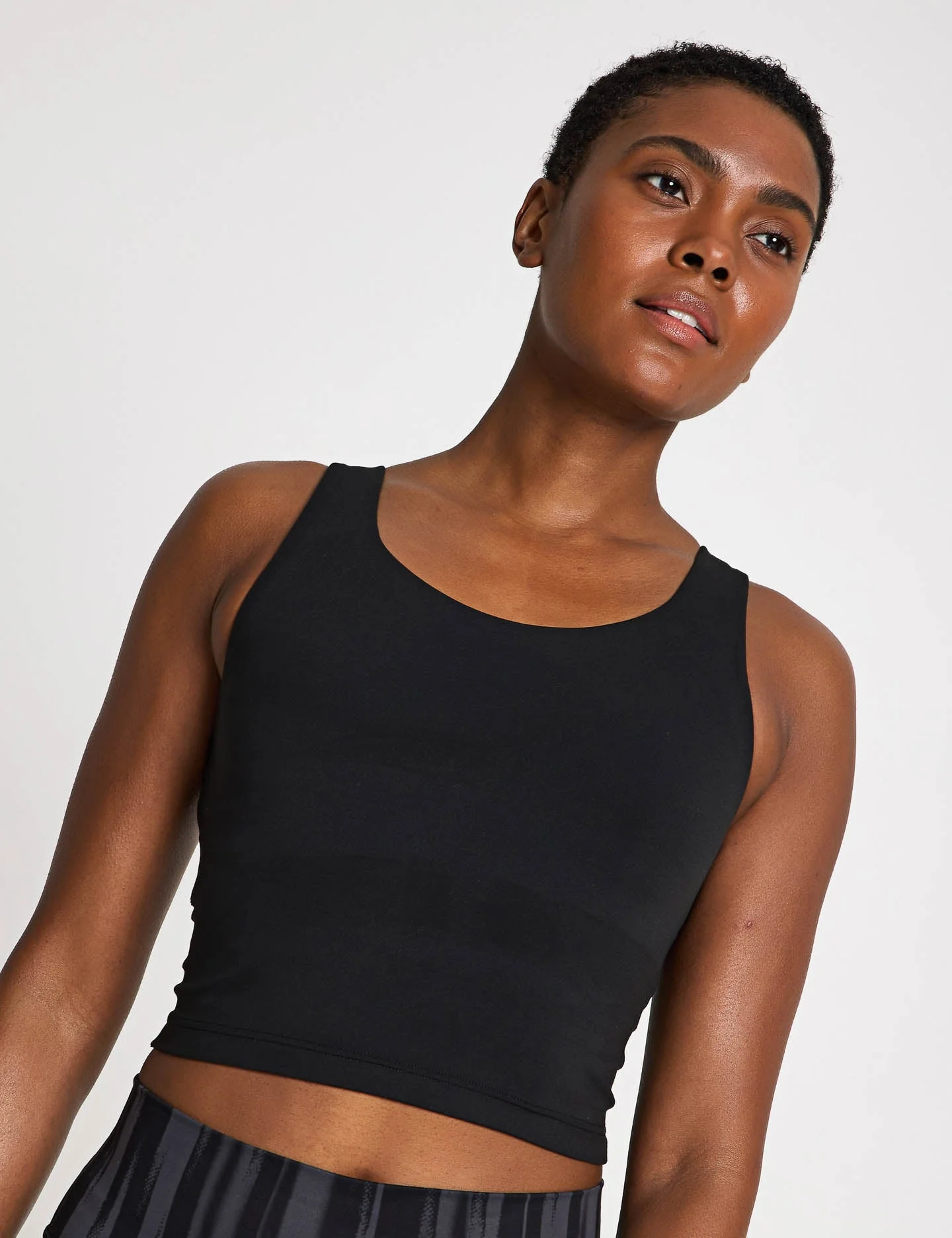 All Me Medium Support Bra Tank Top - Black