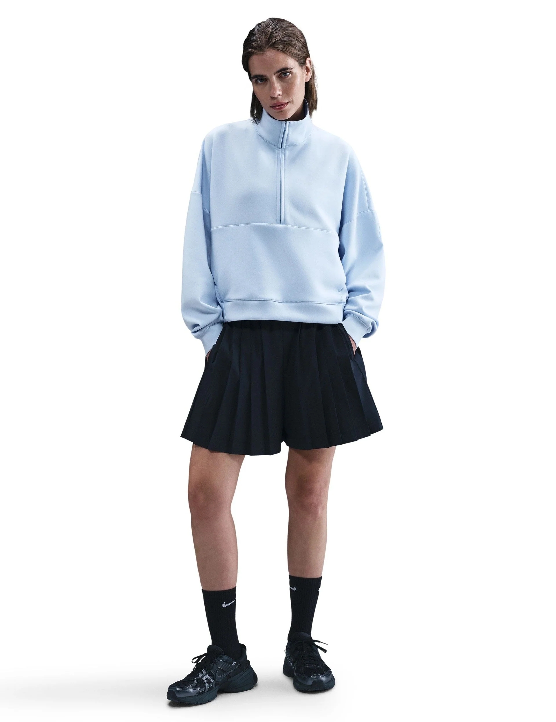 24.7 ImpossiblySoft Dri-FIT Oversized 1/2-Zip Top - Celestine Blue/Psychic Blue