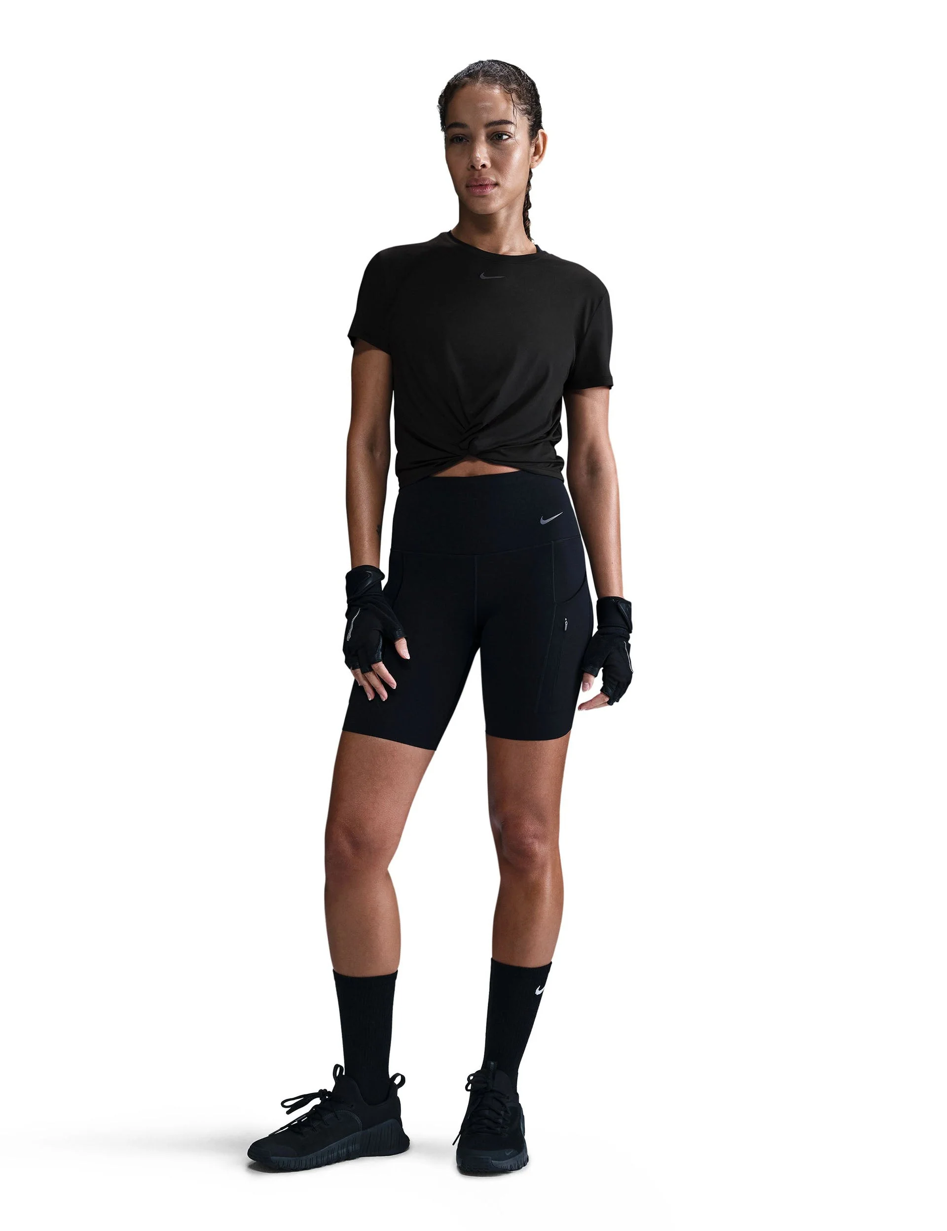 One Classic Twist Short-Sleeve Top - Black