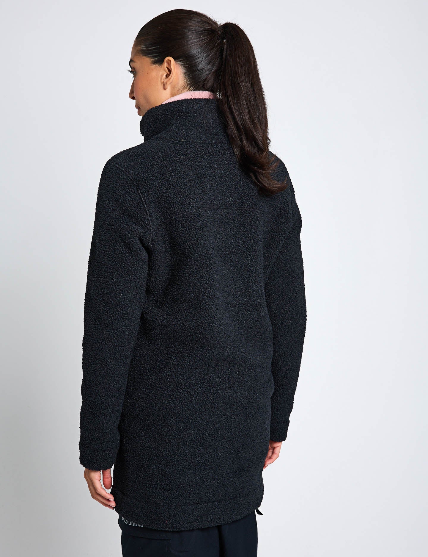 Panorama Long Sherpa Fleece Jacket - Black