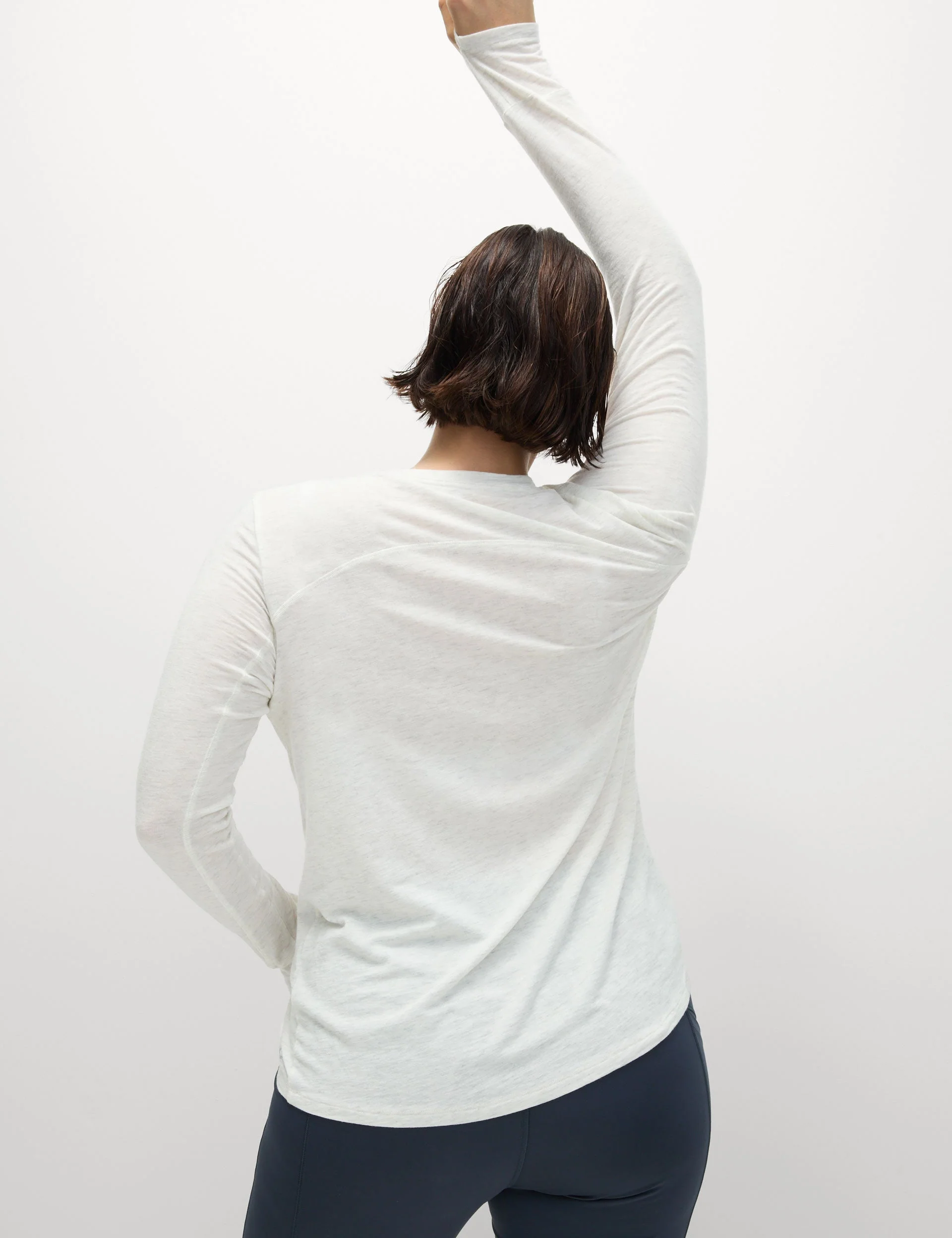 Merinotec Crew Neck Walking Top - Ivory