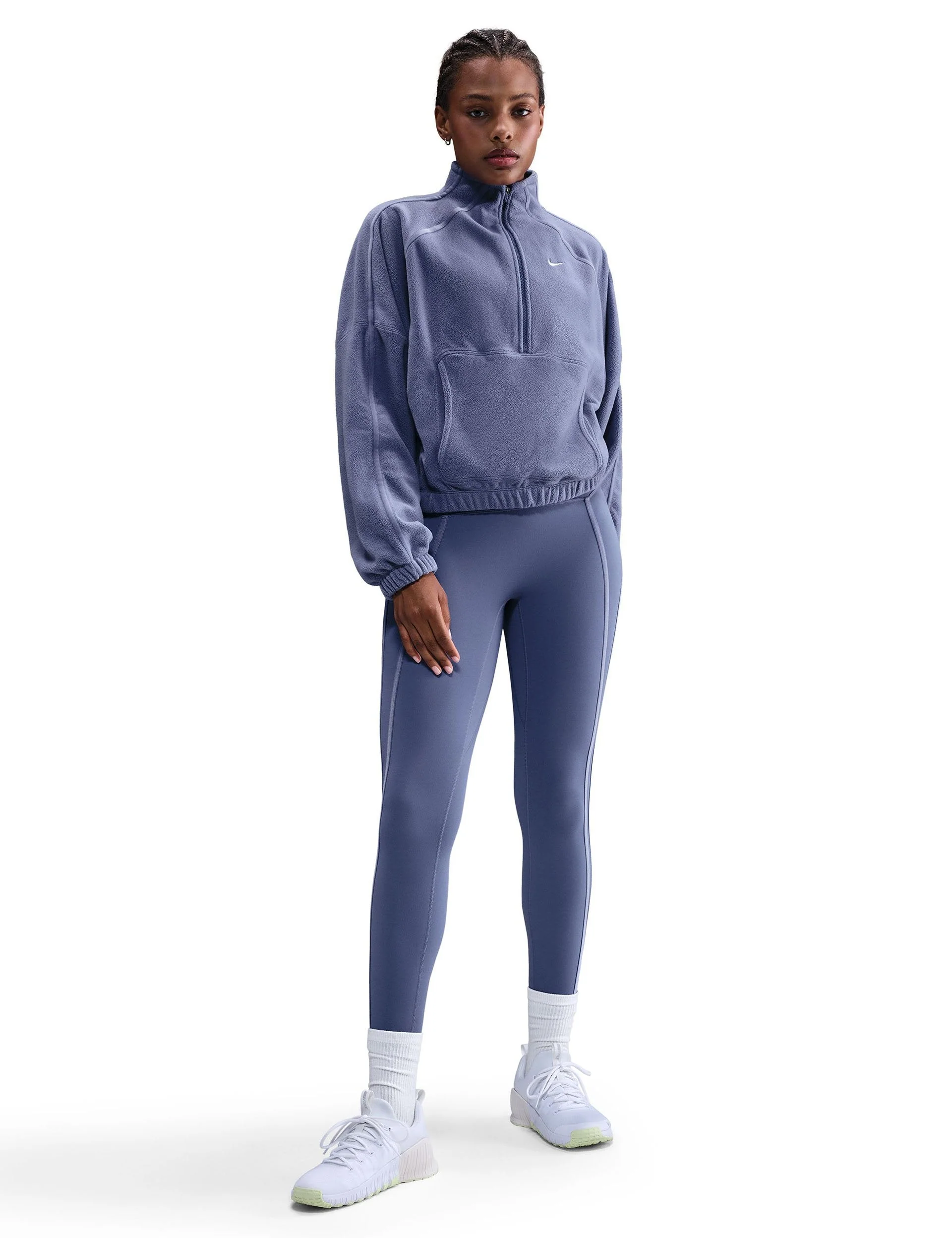 One Therma-FIT Polar Half-Zip Top - World Indigo/White