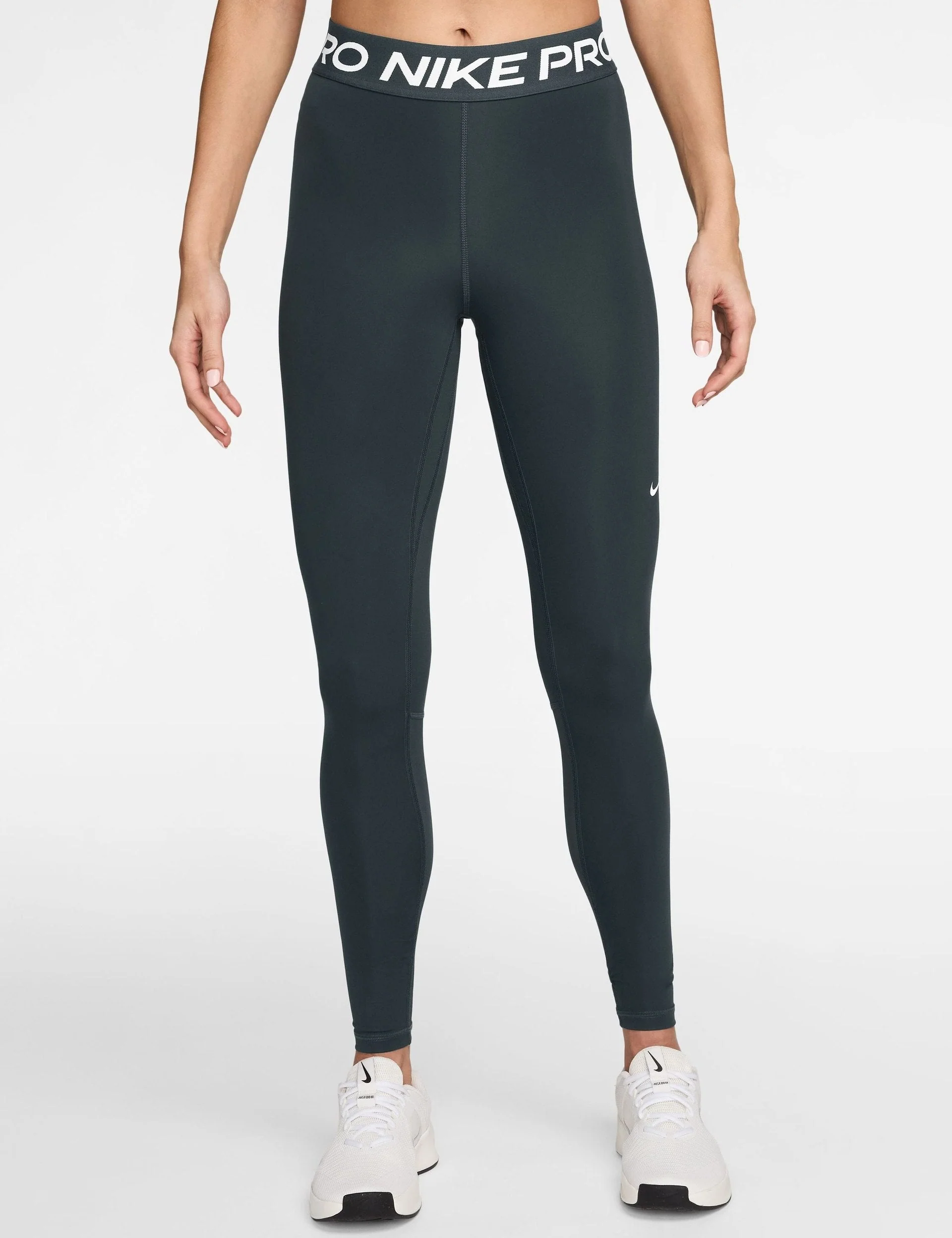 Pro Leggings - Seaweed/White