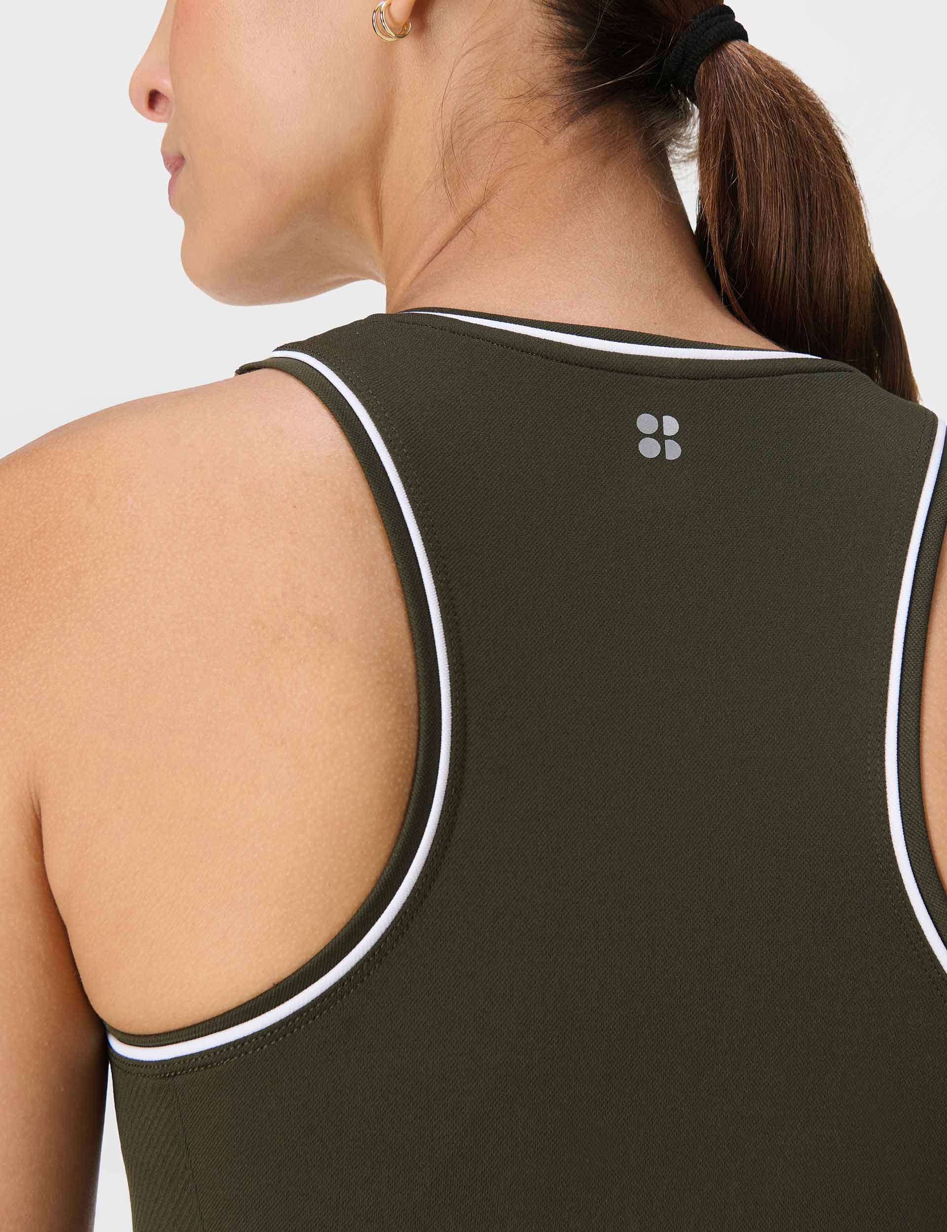 Athlete Crop Seamless Workout Vest - Nori Green