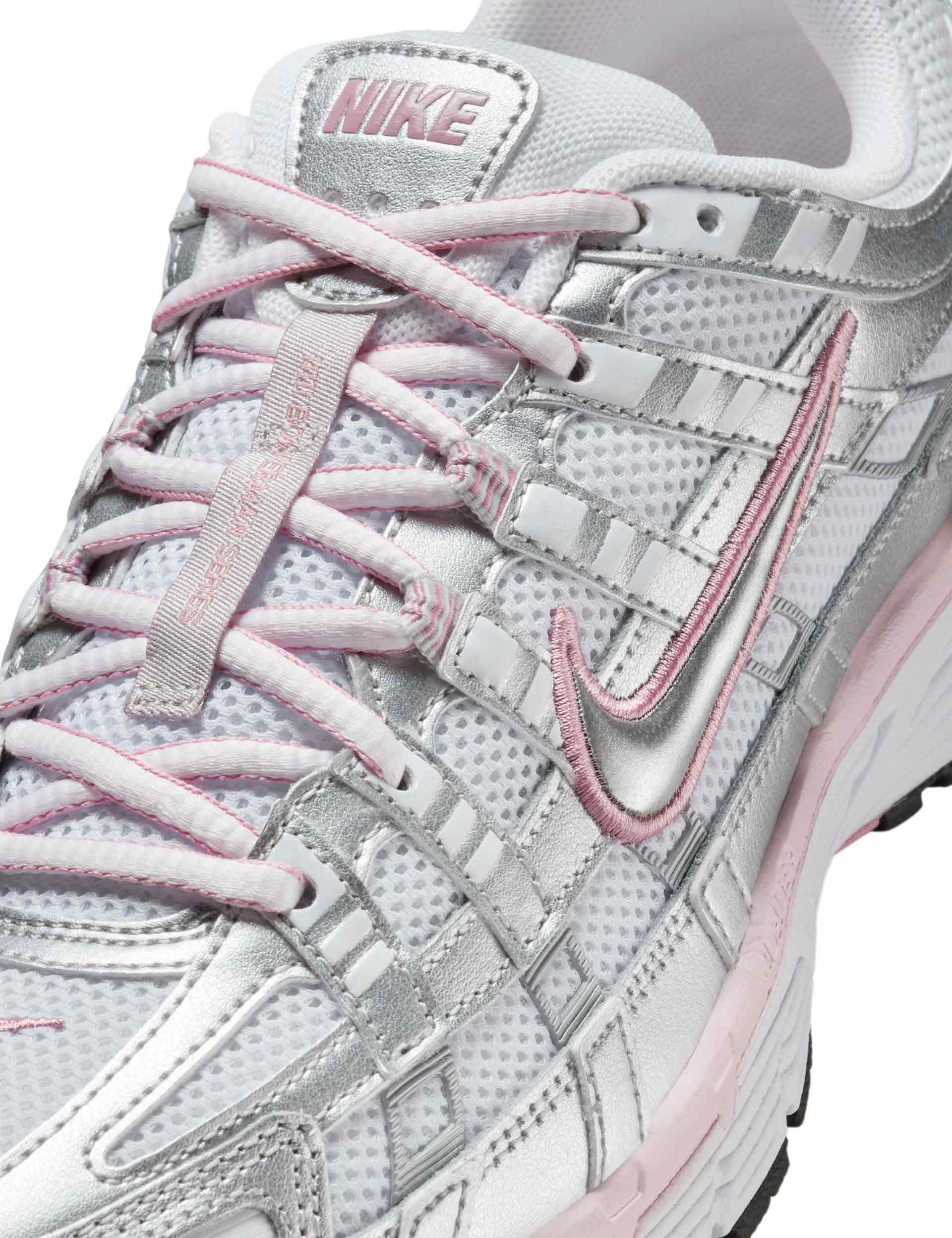P-6000 Shoes - White/Metallic Silver/Elemental Pink