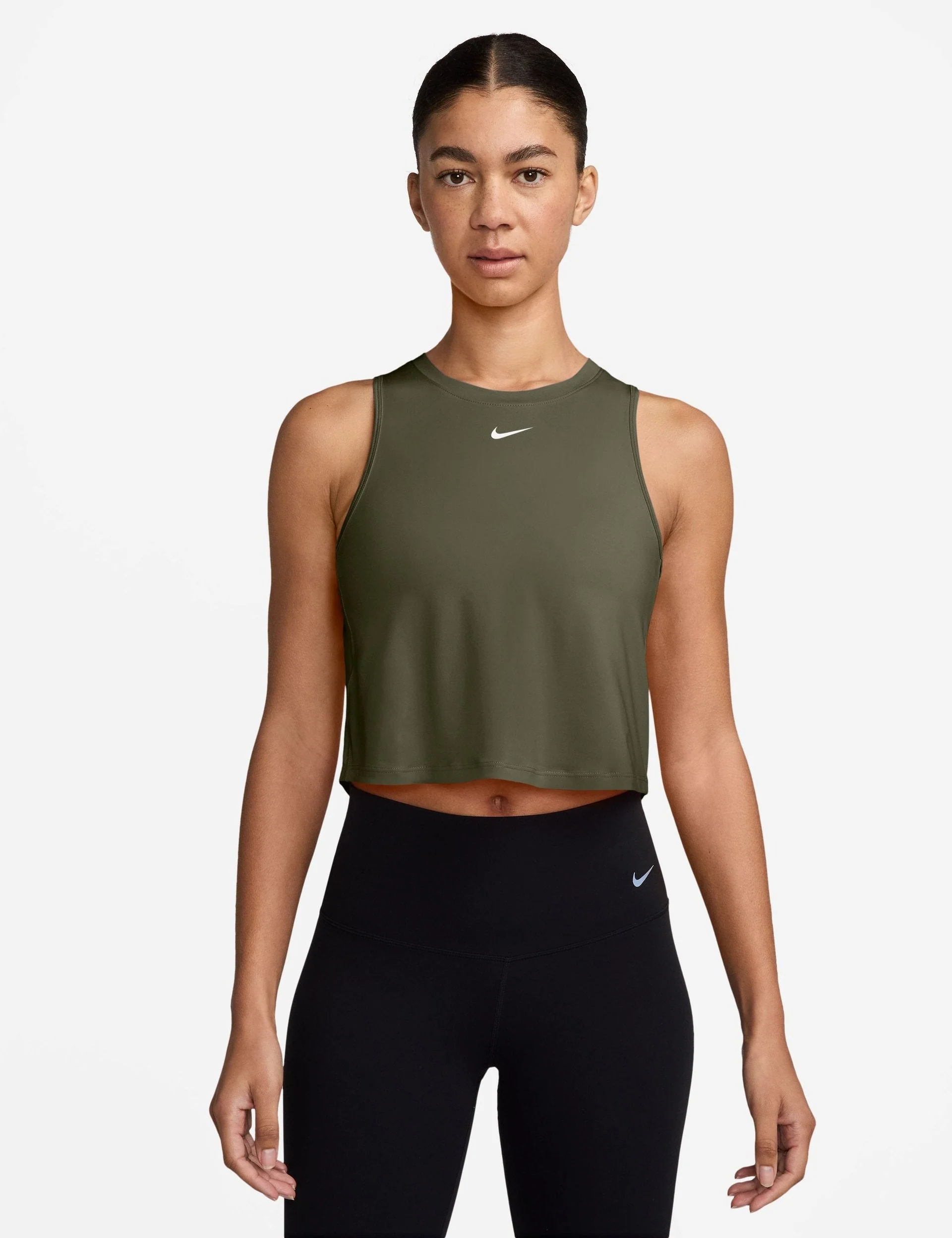 One Classic Dri-FIT Cropped Tank - Medium Olive/White
