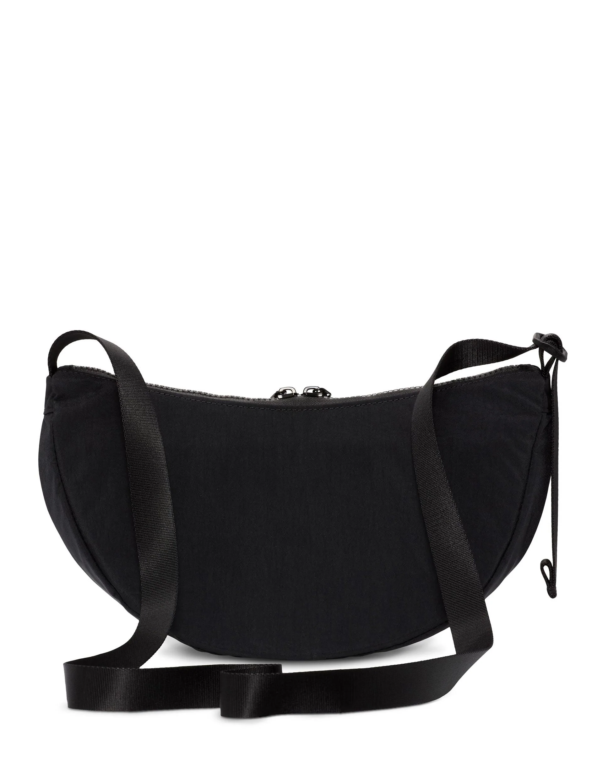 Aura Crescent Cross-Body Bag - Black/Matte Silver