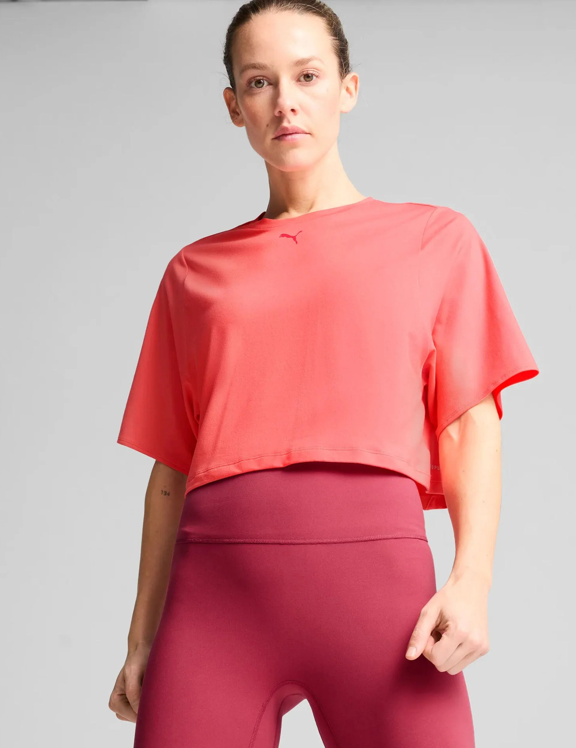 Cloudspun Mesh Tee - Peach Frost