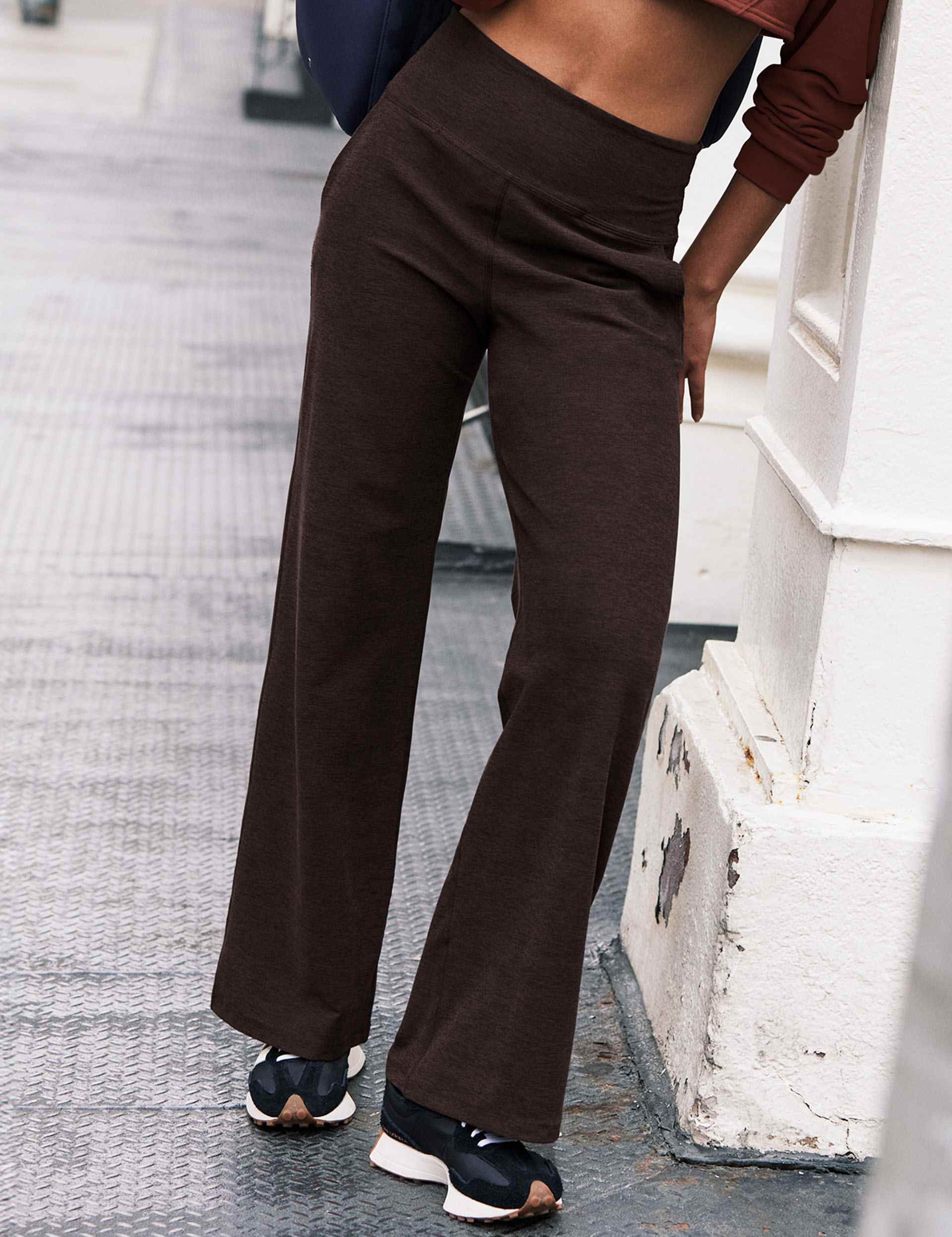 Spacedye Laid Back Wide Leg Pant - Dark Chocolate Heather