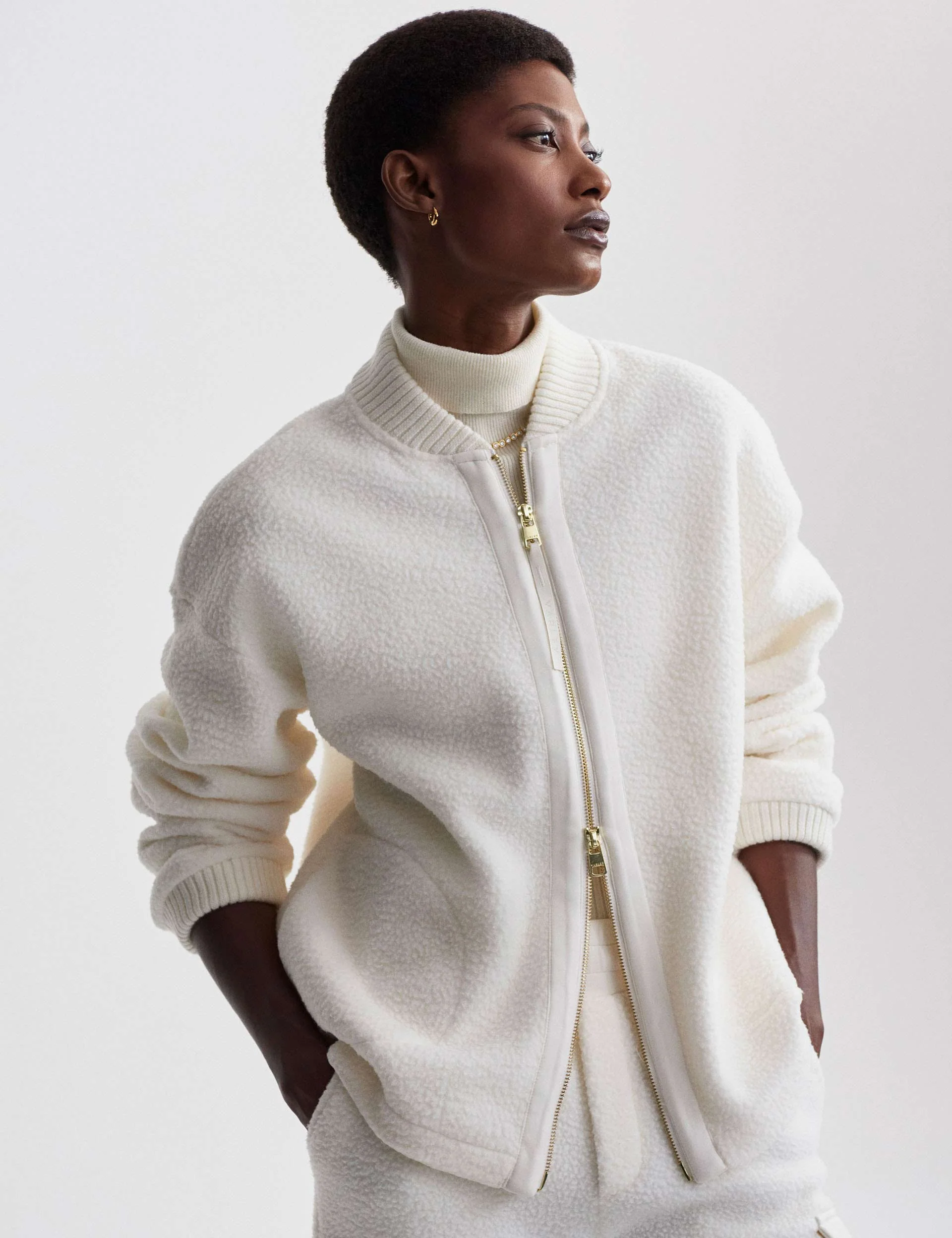 Willmont Patch Pocket Fleece - Egret