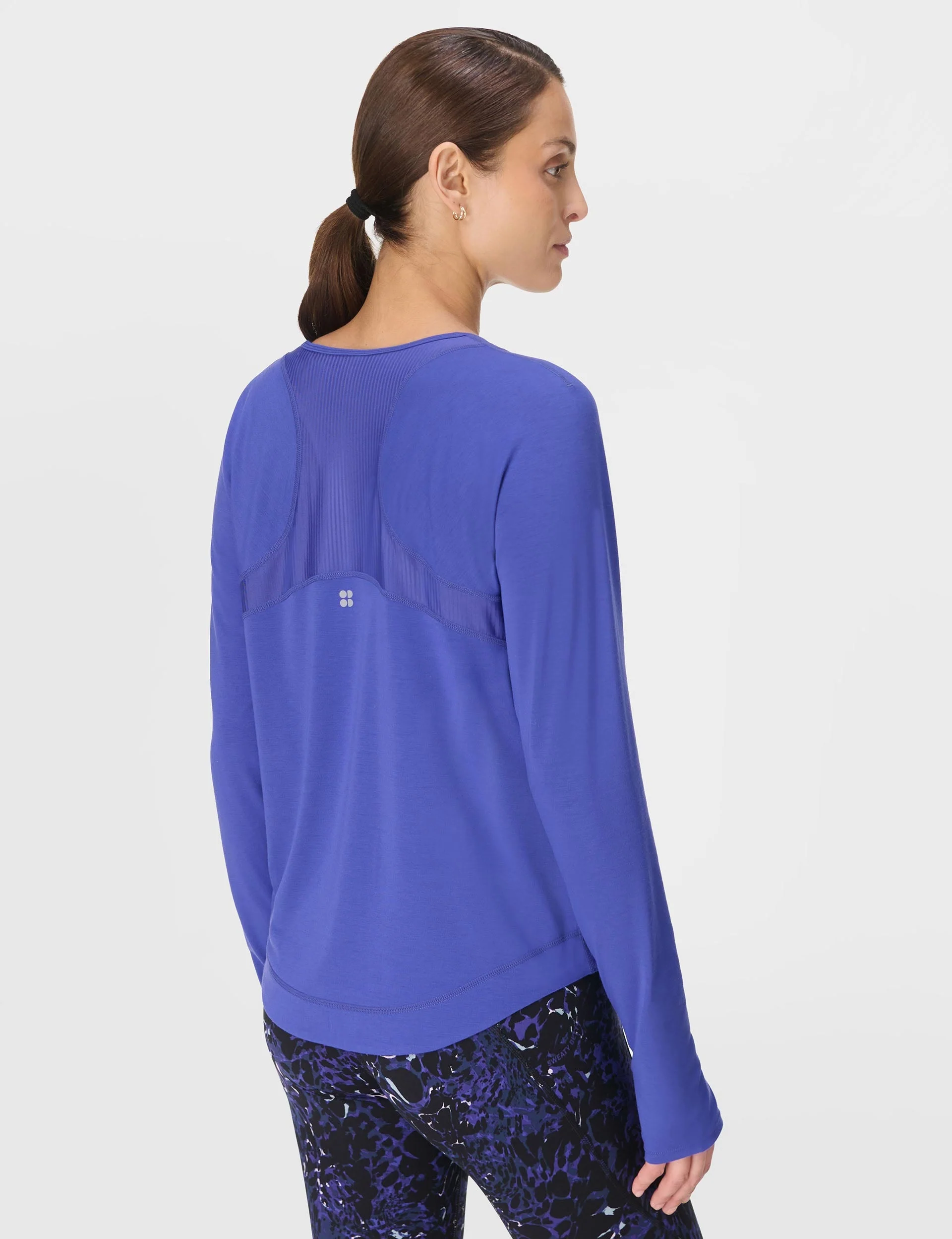 Breathe Easy Mesh Long Sleeve Top - Rich Blue