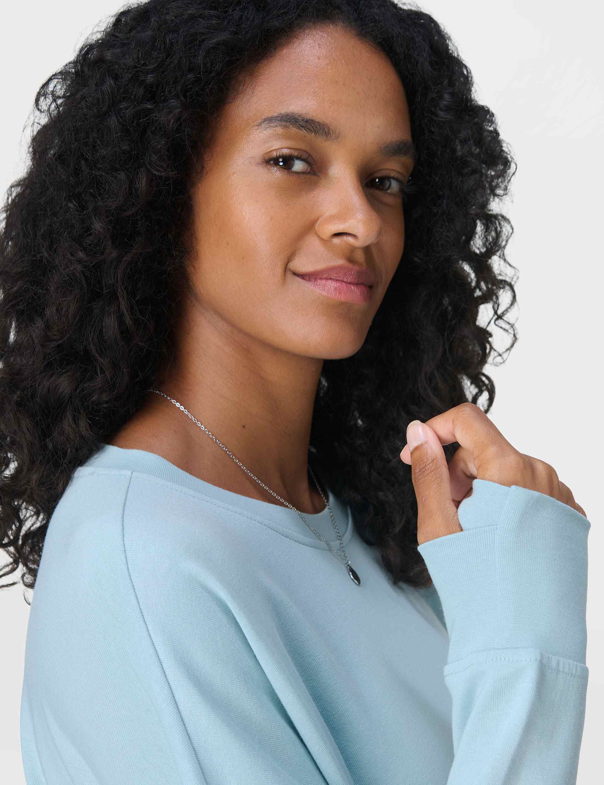 After Class Longline Sweatshirt - Vista Blue