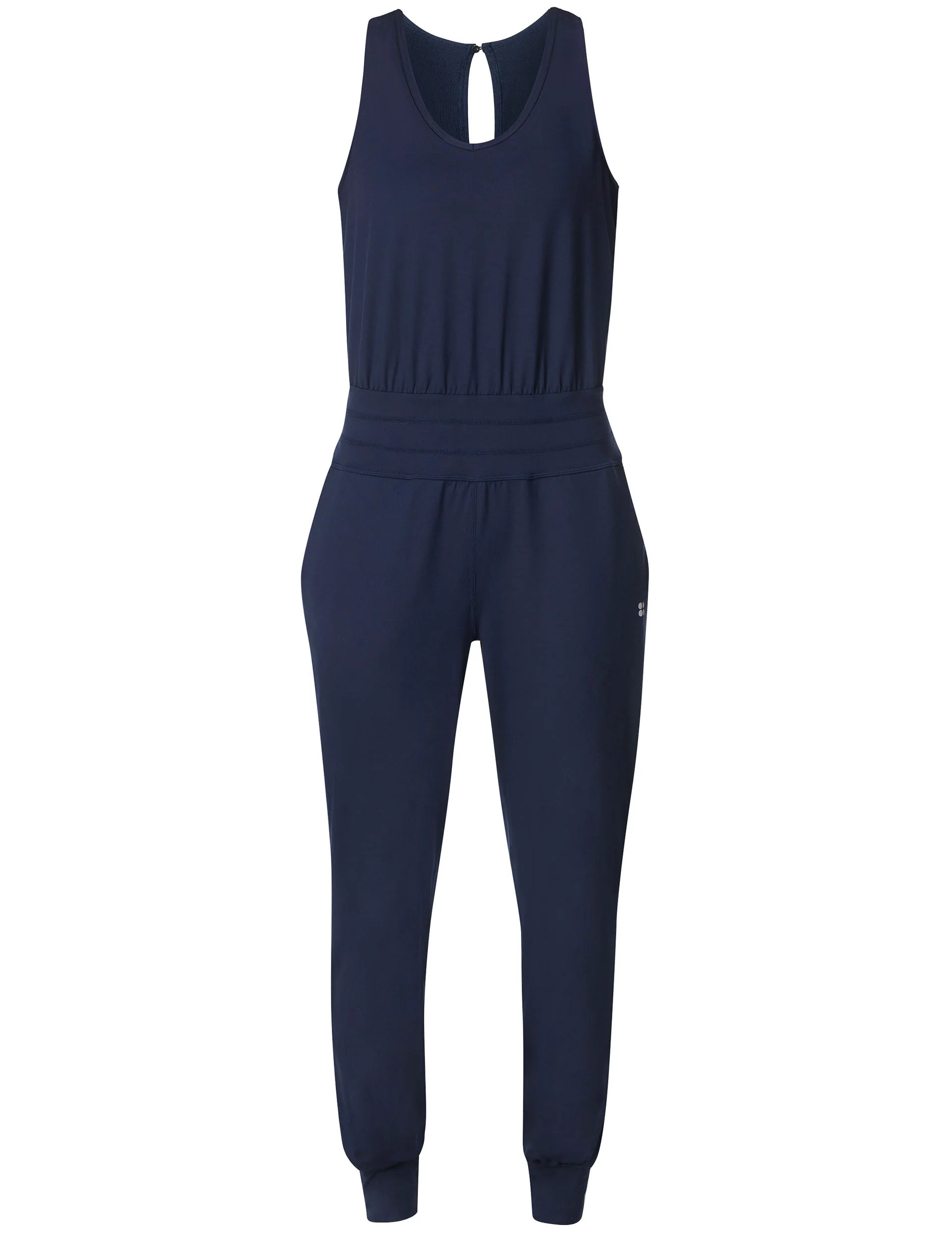 Gaia Performance Yoga Jumpsuit - Navy Blue