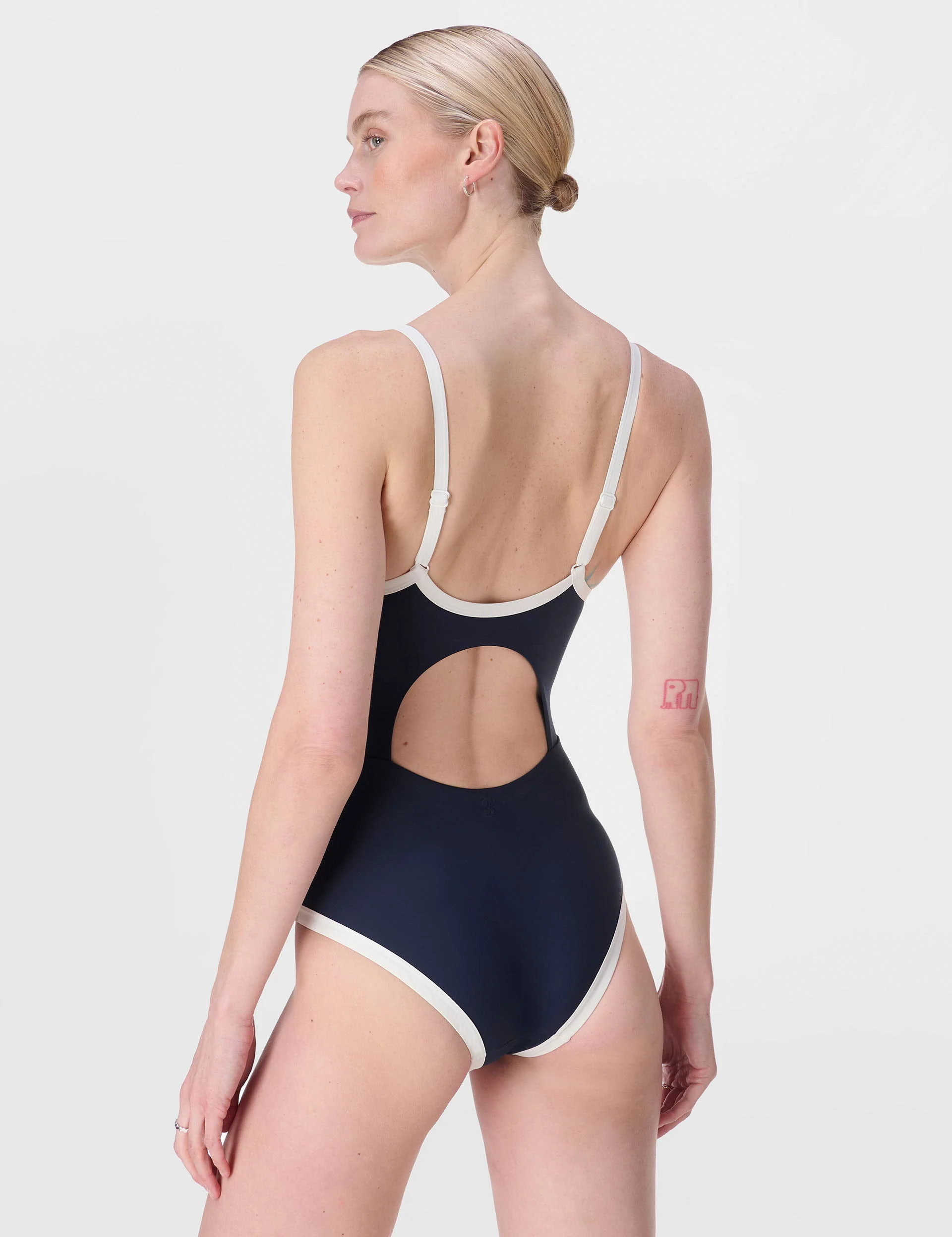 Riviera Swimsuit - Navy Blue/Lily White