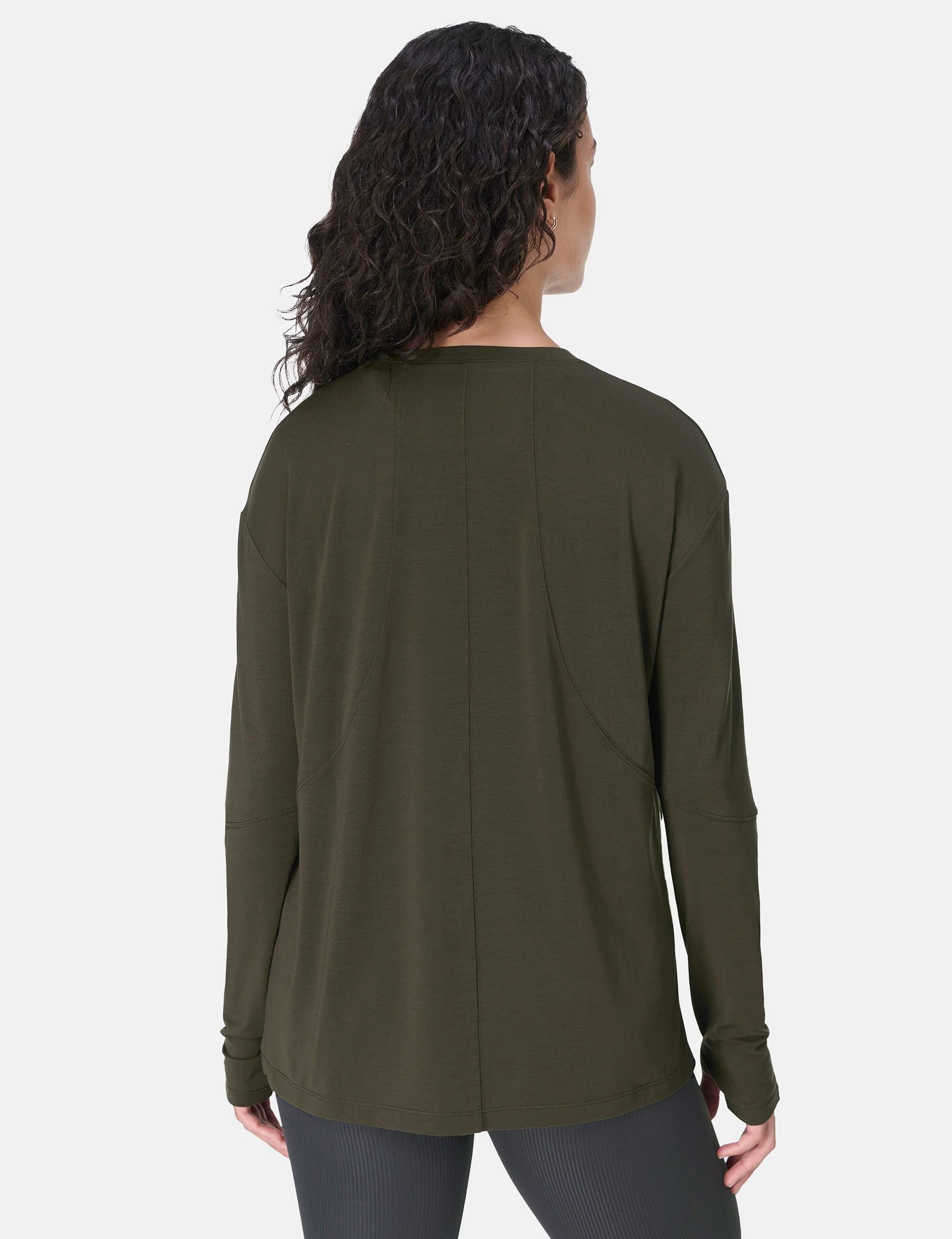 Soft Flow Studio Long Sleeve Top - Nori Green