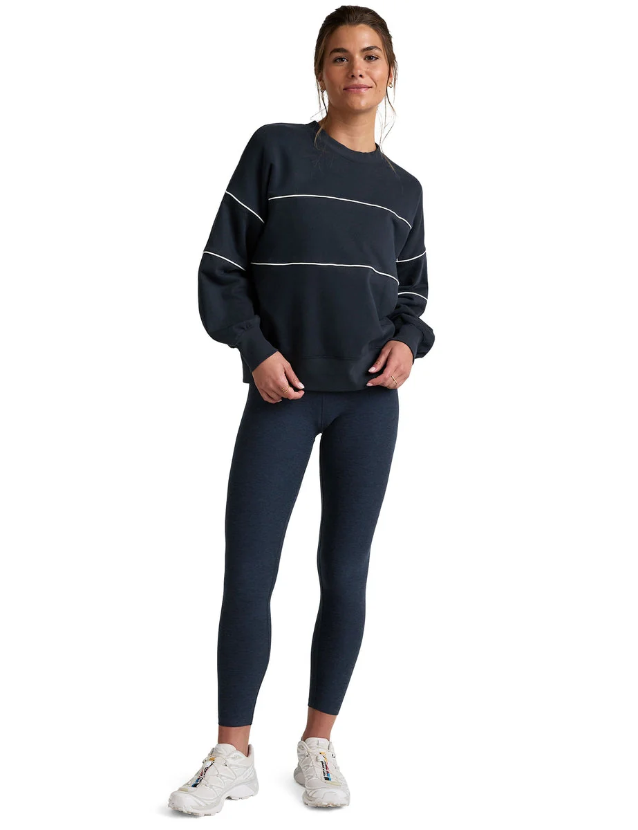 LuxeFleece Piper Oversized Sweatshirt - Nocturnal Navy