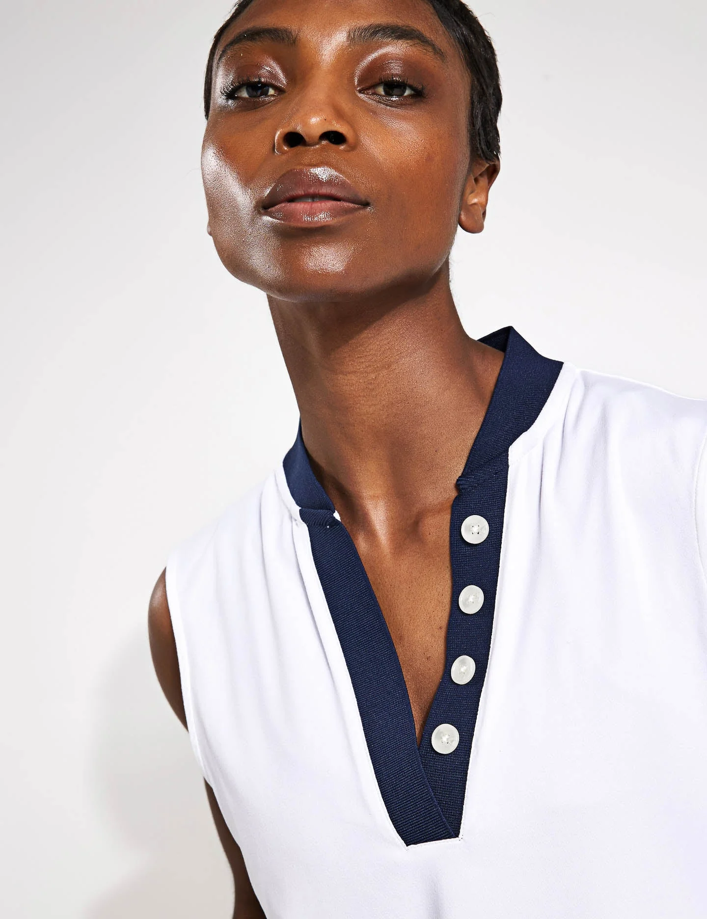 Shelby Performance Tank - White/Blue Nights