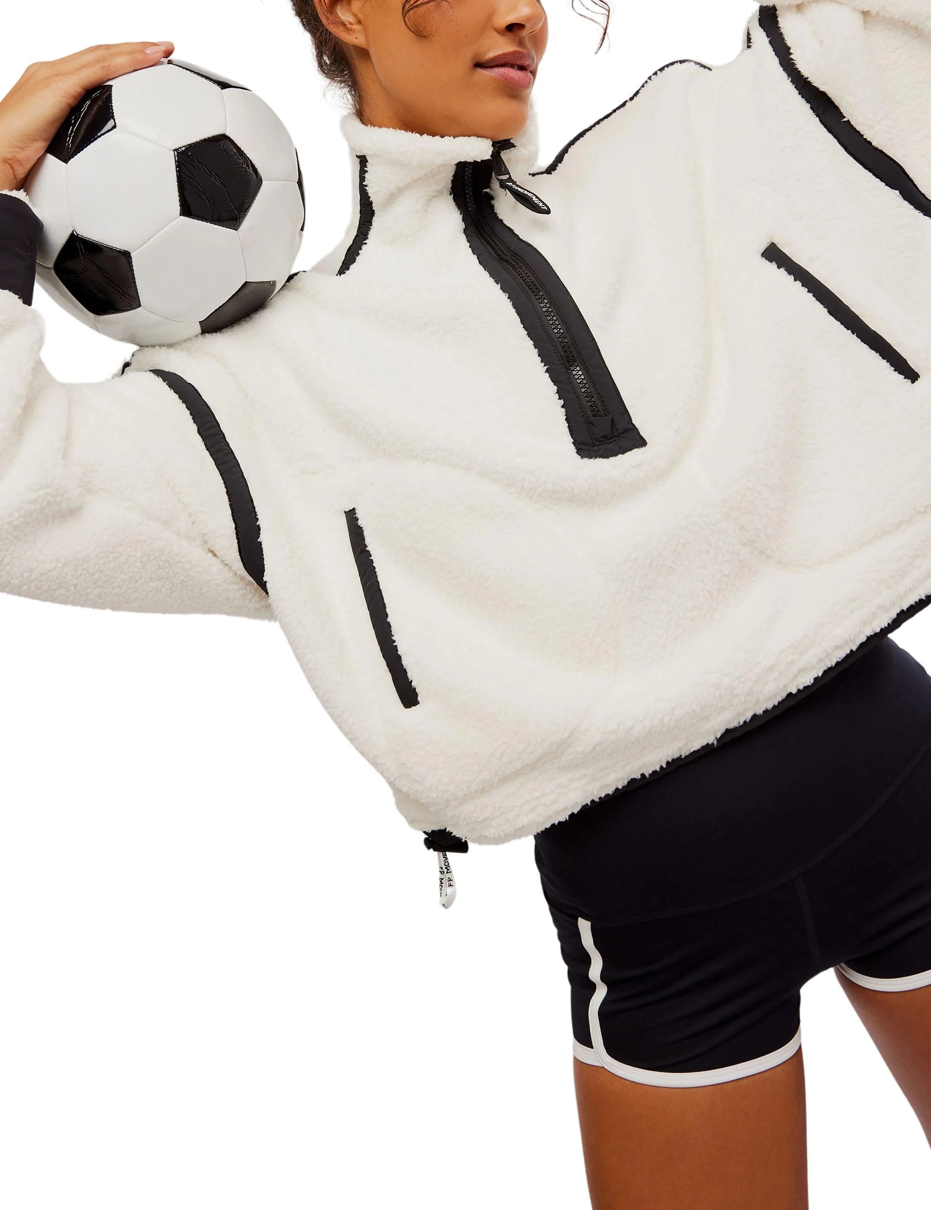 Mountain High 1/2 Zip Fleece - White Combo