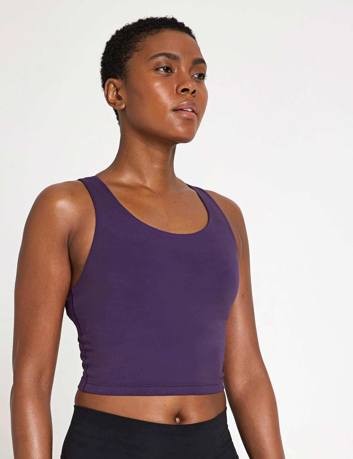 All Me Medium Support Bra Tank Top - Aurora Plum