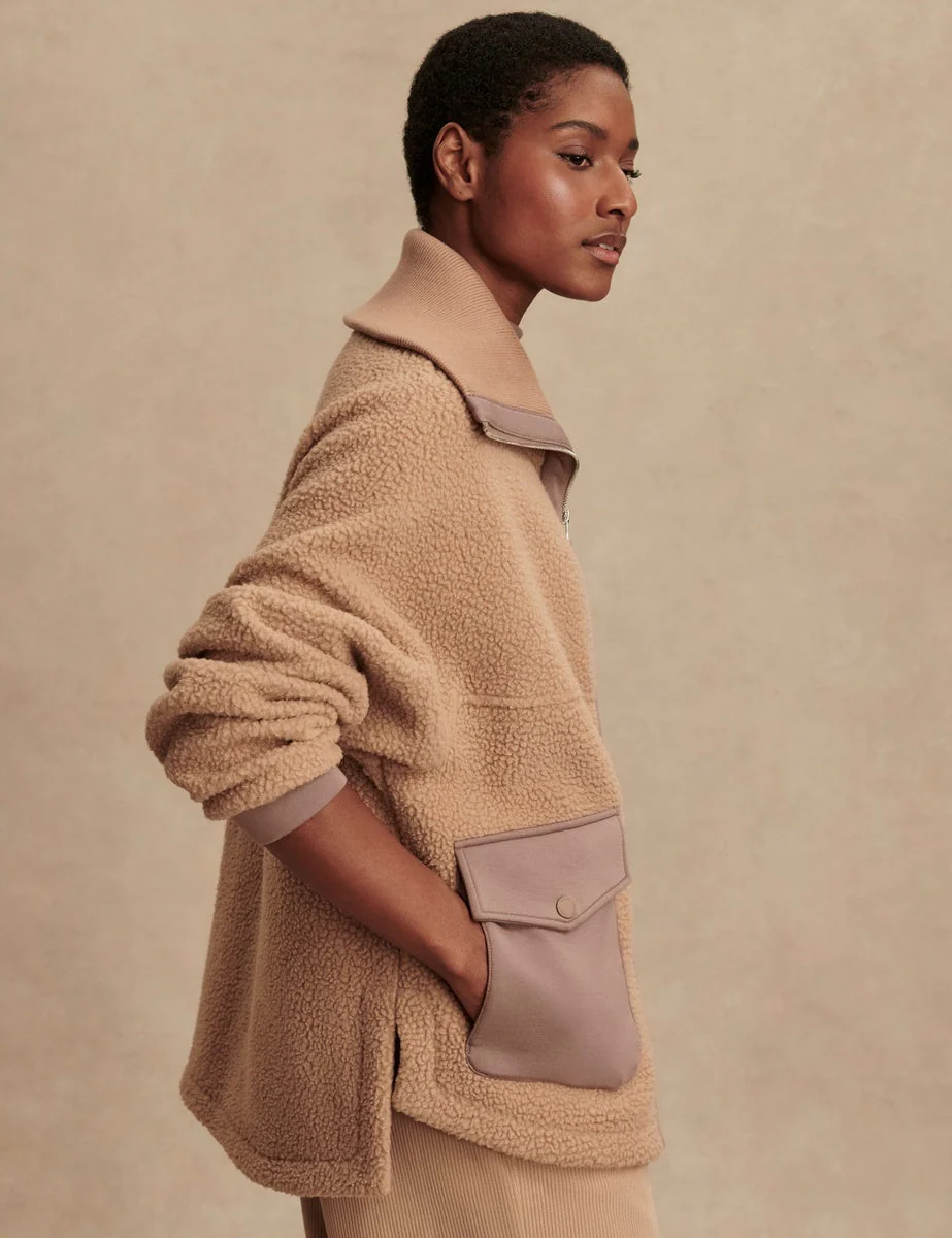 Eleanor Patch Pocket Fleece - Chanterelle