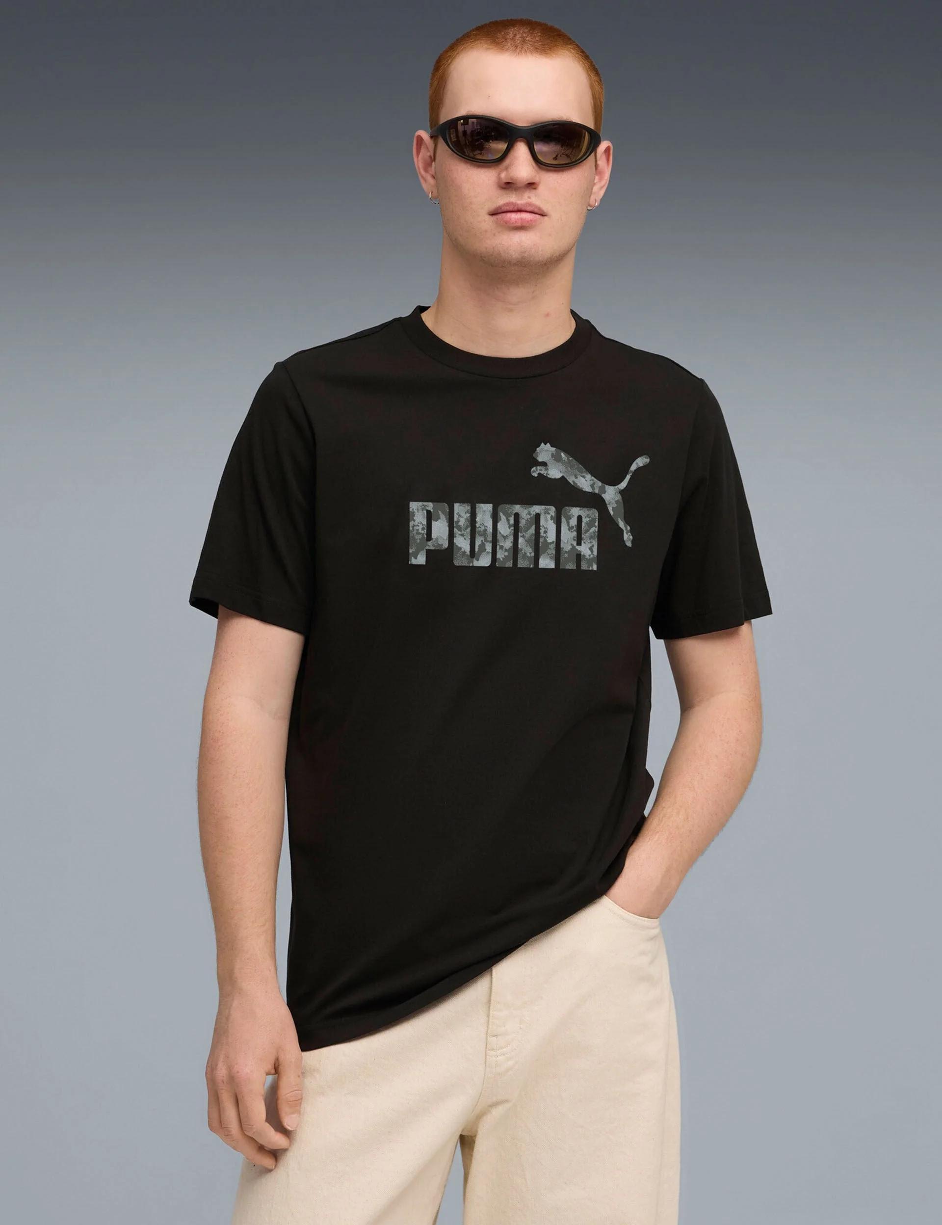 Essentials Camo Tee - Puma Black