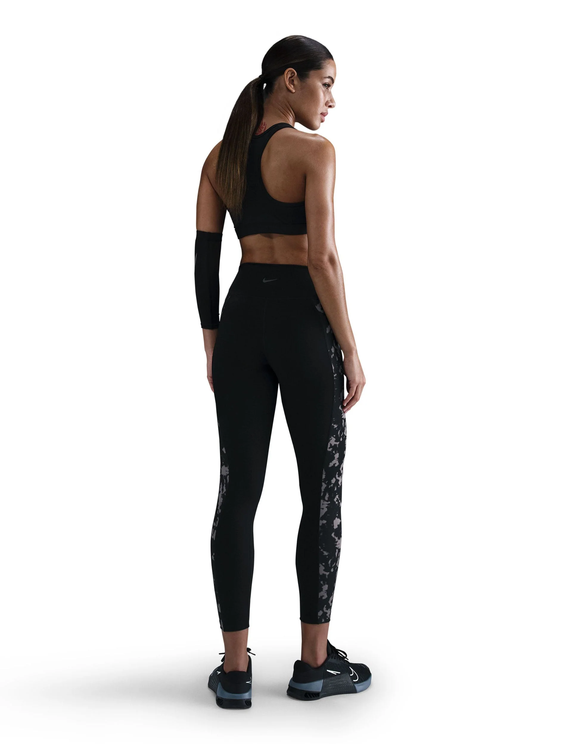 W Nk One Df Hr 7/8 Tight AopBLACK/BLACK/BLACK