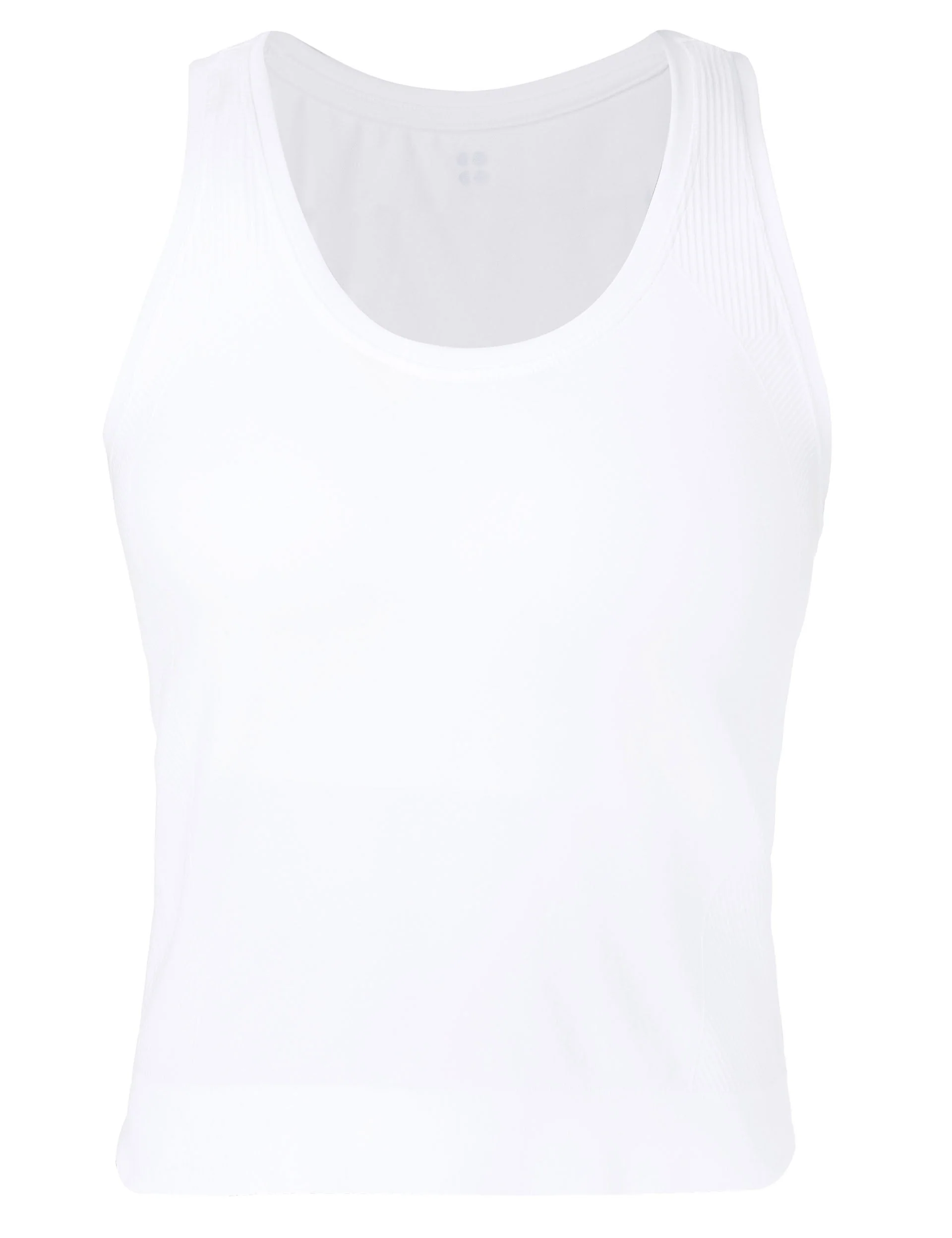 Athlete Crop Seamless Workout Vest - White