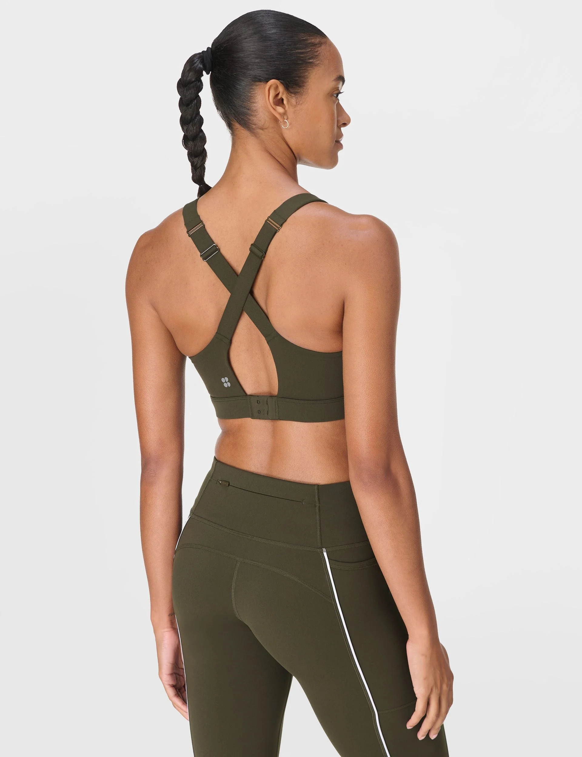 Power Pulse Bra - Nori Green/White