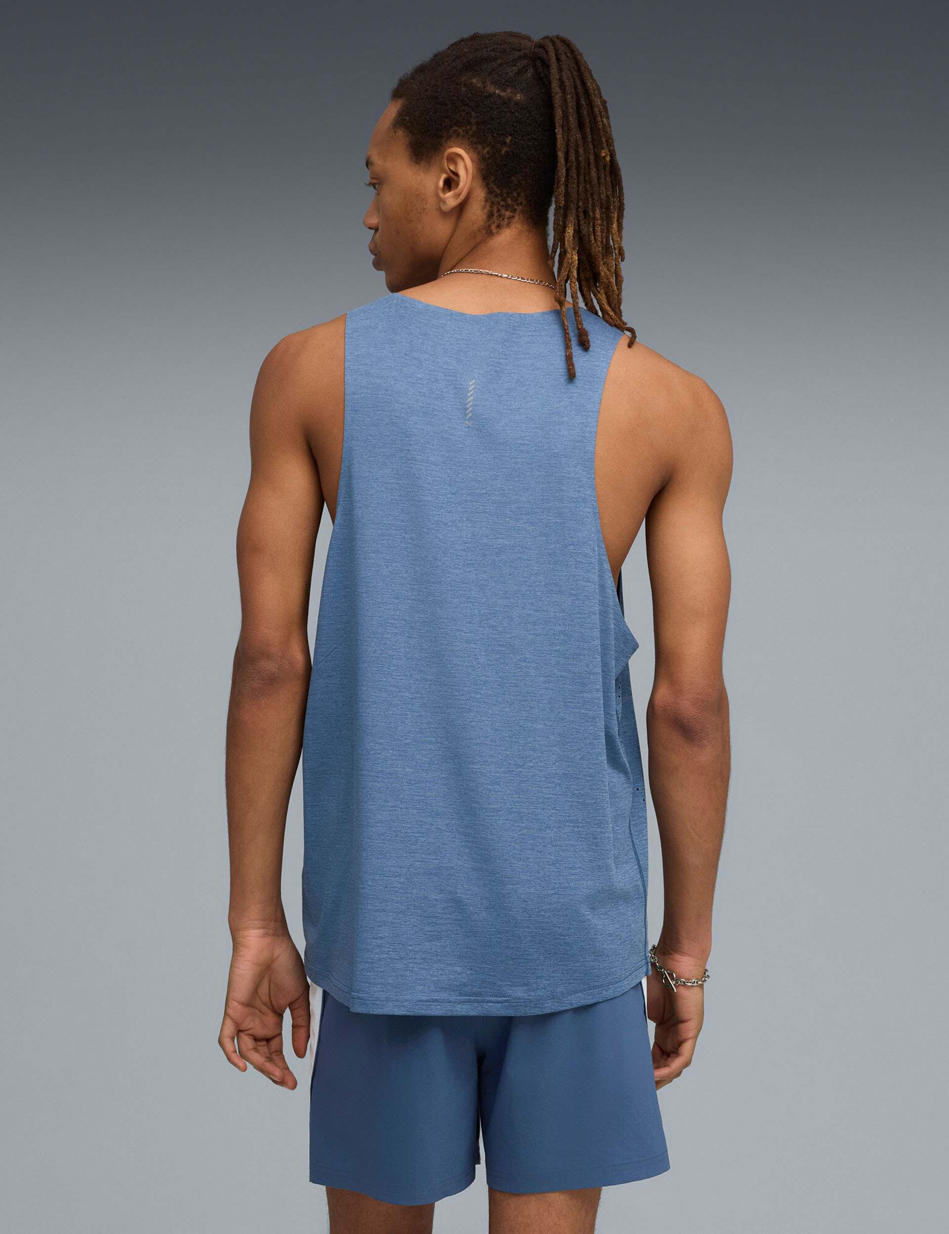 Run Cloudspun Tank - Dark Indigo Heather