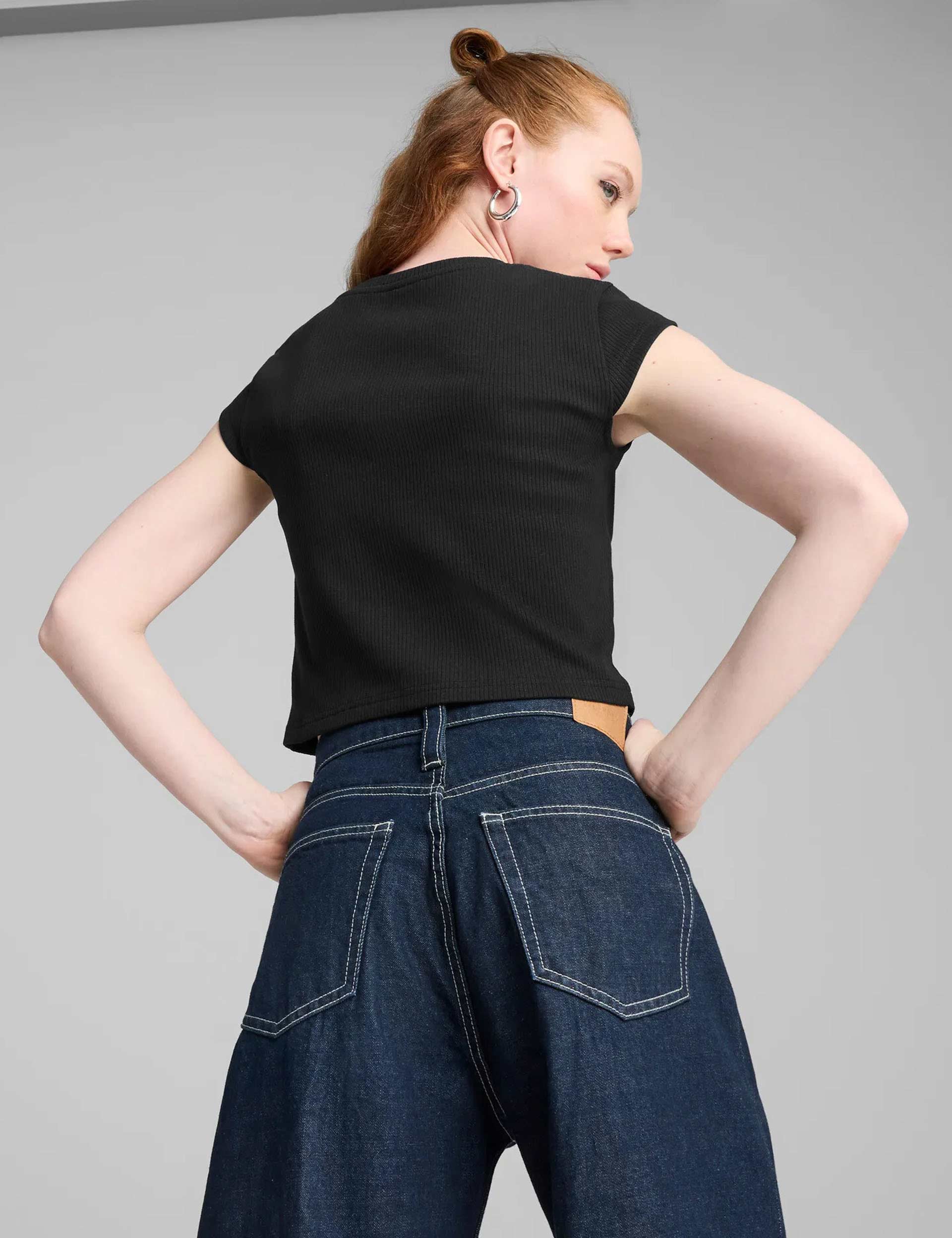 Wardrobe Ess Ribbed Baby Tee - Black