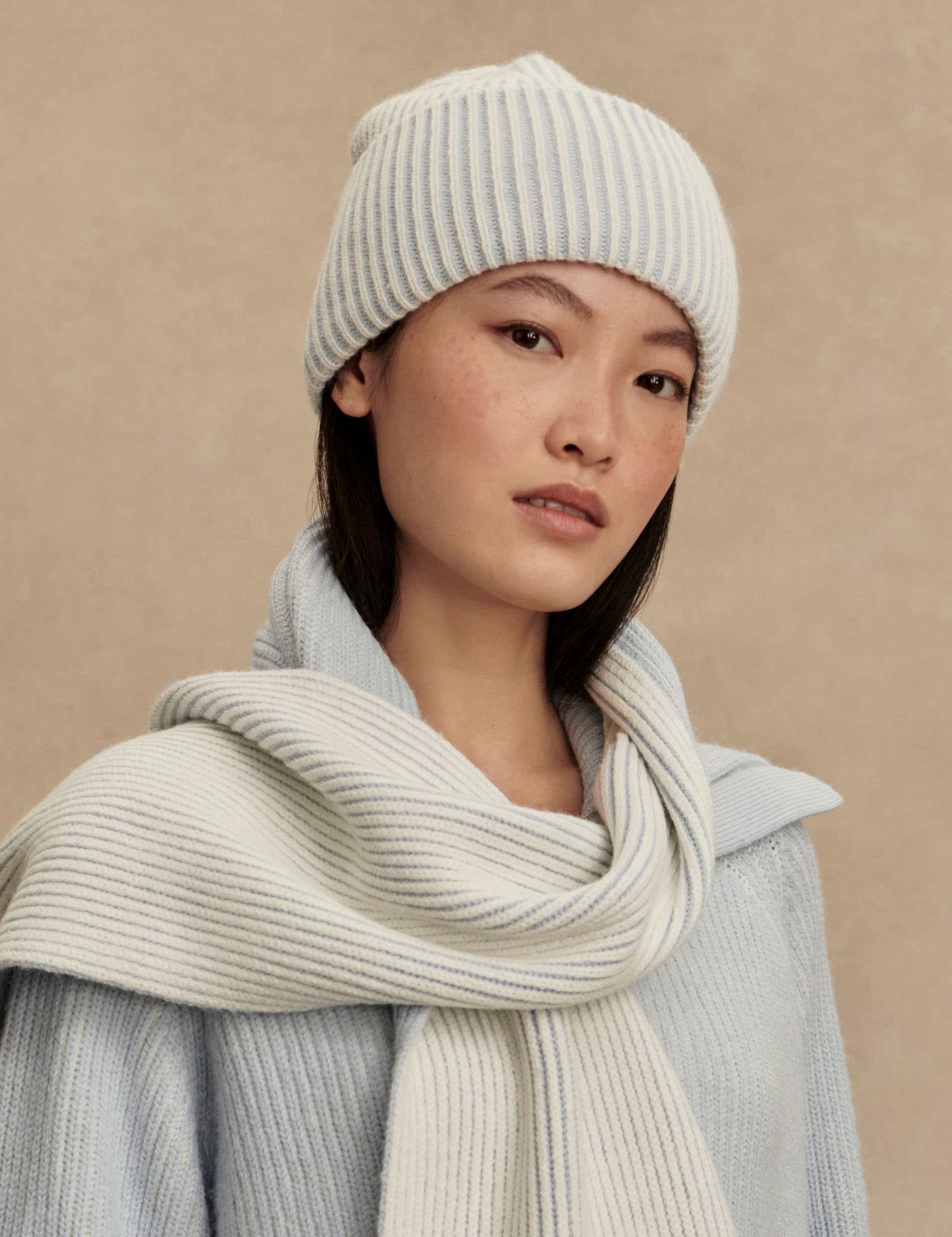Dionne Plated Beanie - Mist Blue